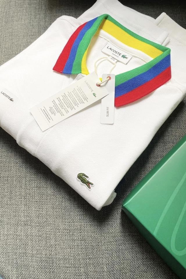 Áo polo nam LCSTE phối viền 44-Trắng-M