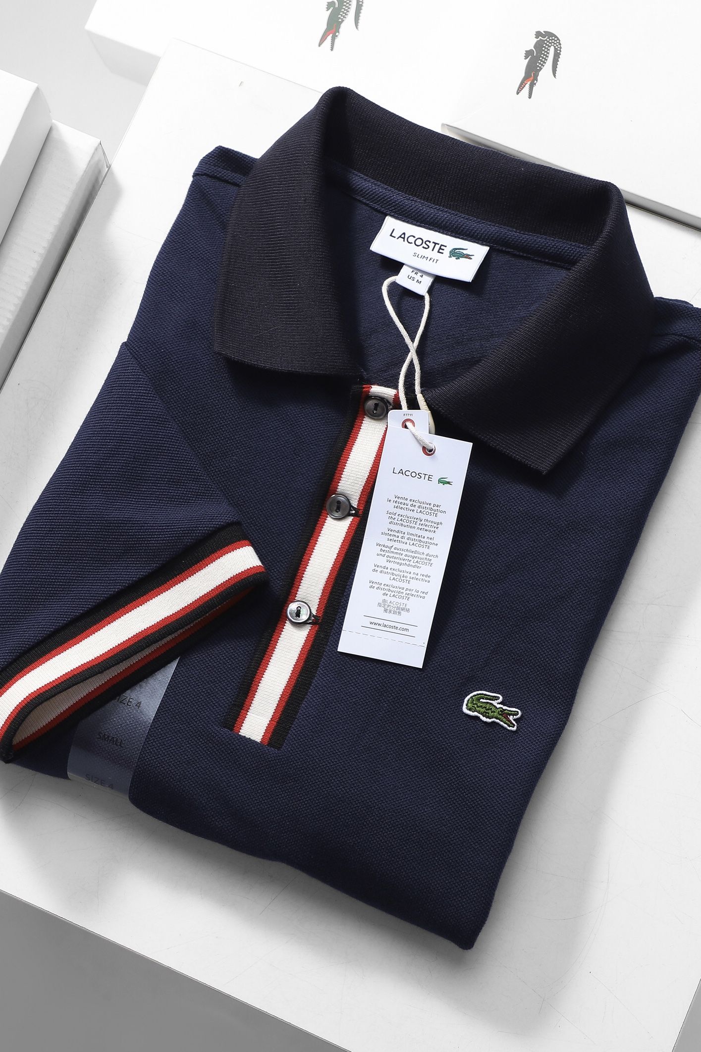 Áo polo nam LCSTE phối viền 17-Xanh navy-S