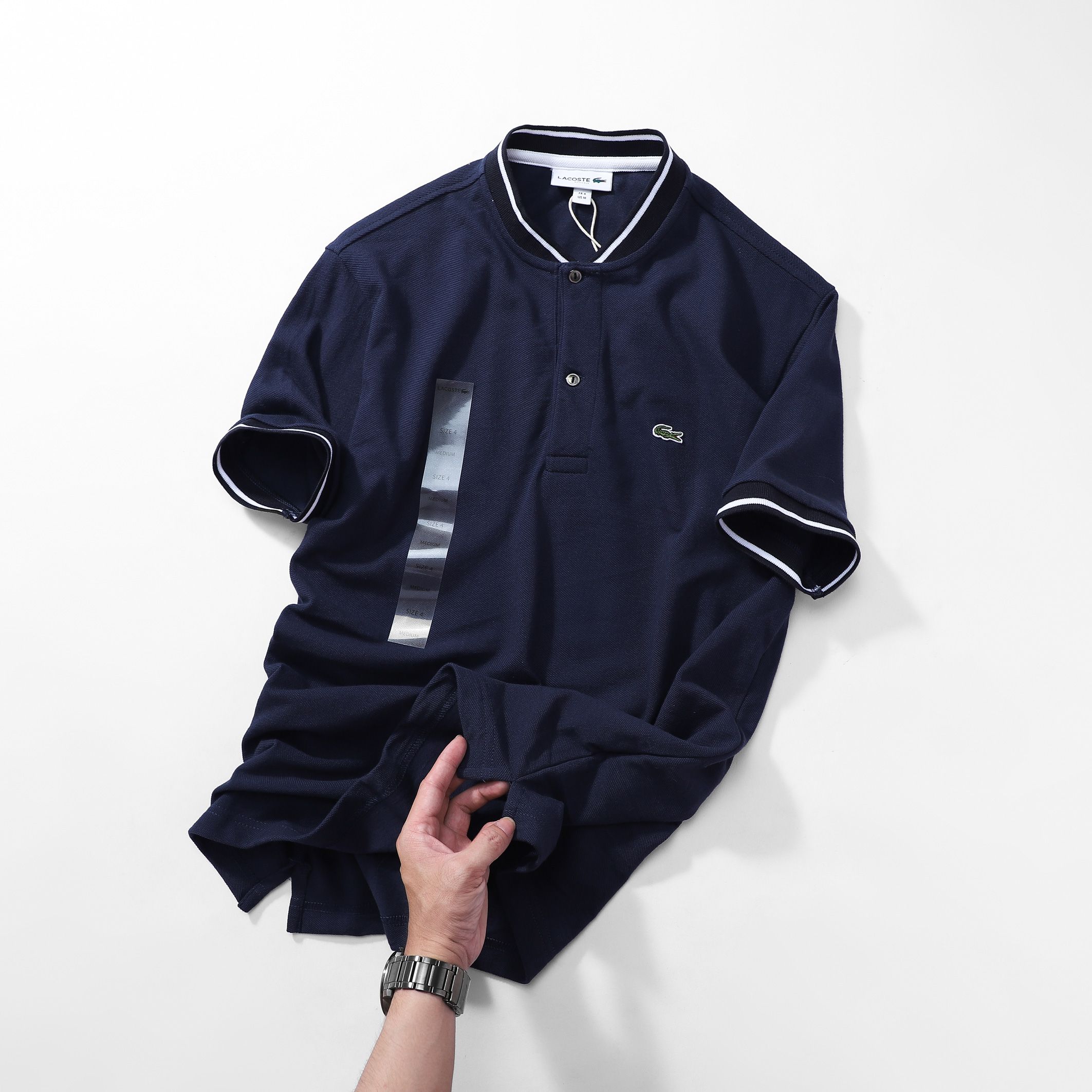 Áo polo nam LCSTE phối viền 14-Xanh navy