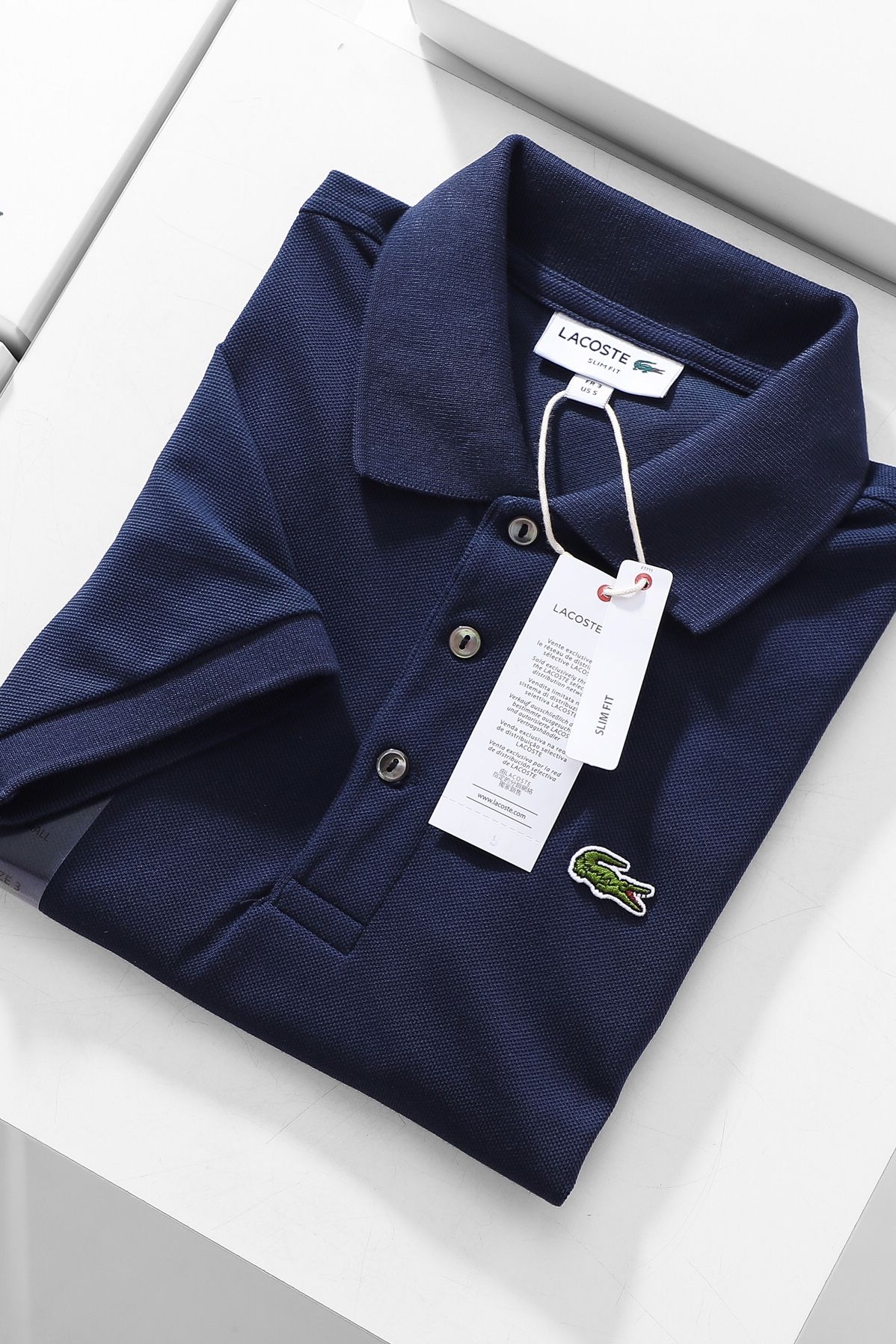 Áo polo nam LCSTE slimfit 3 khuy  0701 - Navy