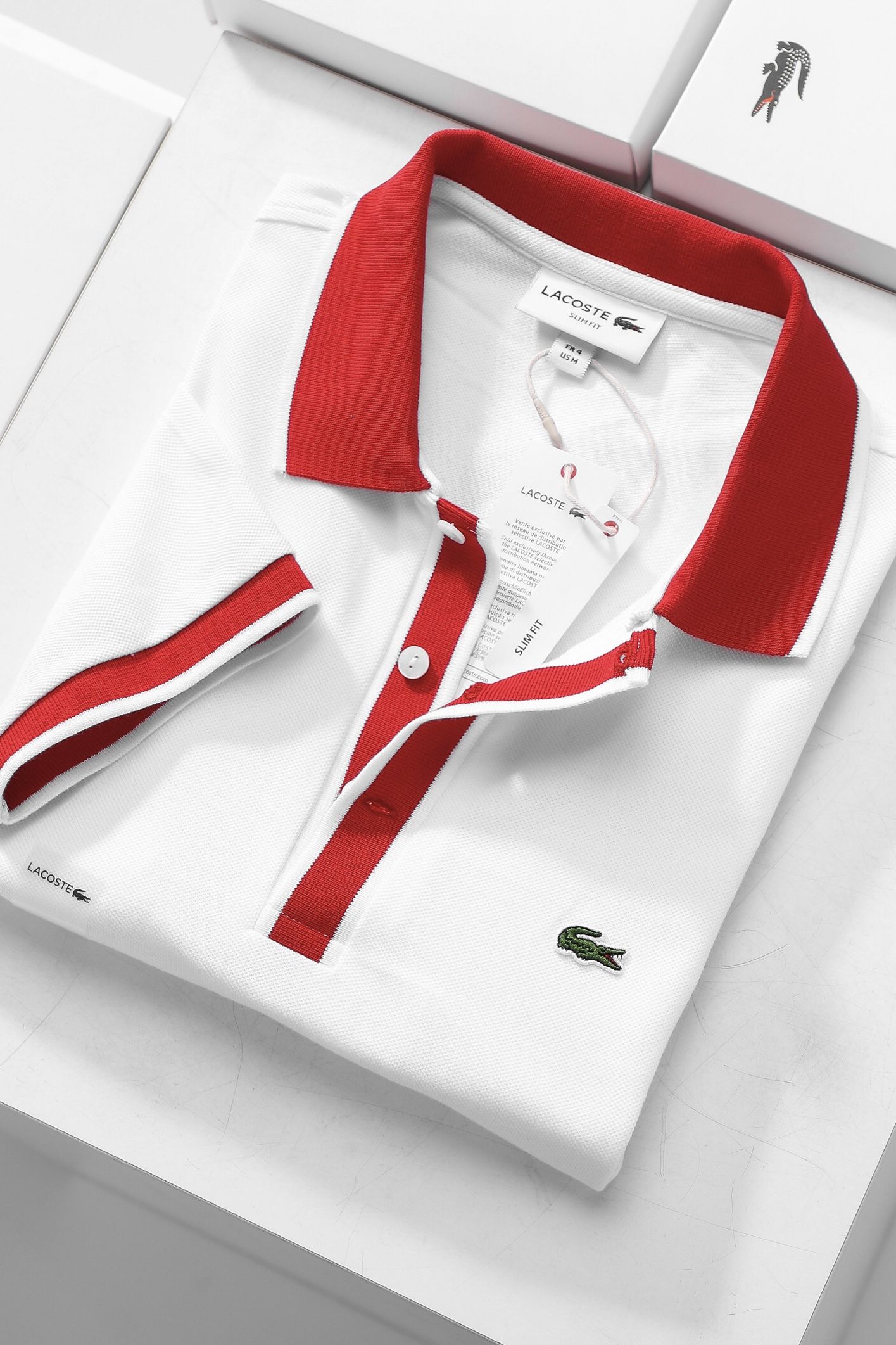 Áo polo nam LCSTE phối viền 52-Trắng-XL