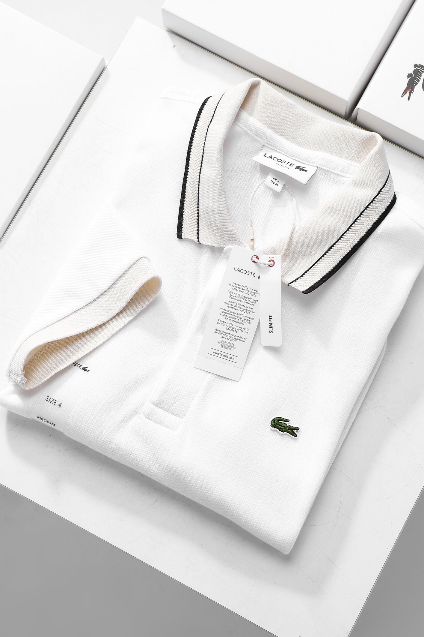 Áo polo nam LCSTE phối viền 21-Trắng-XL