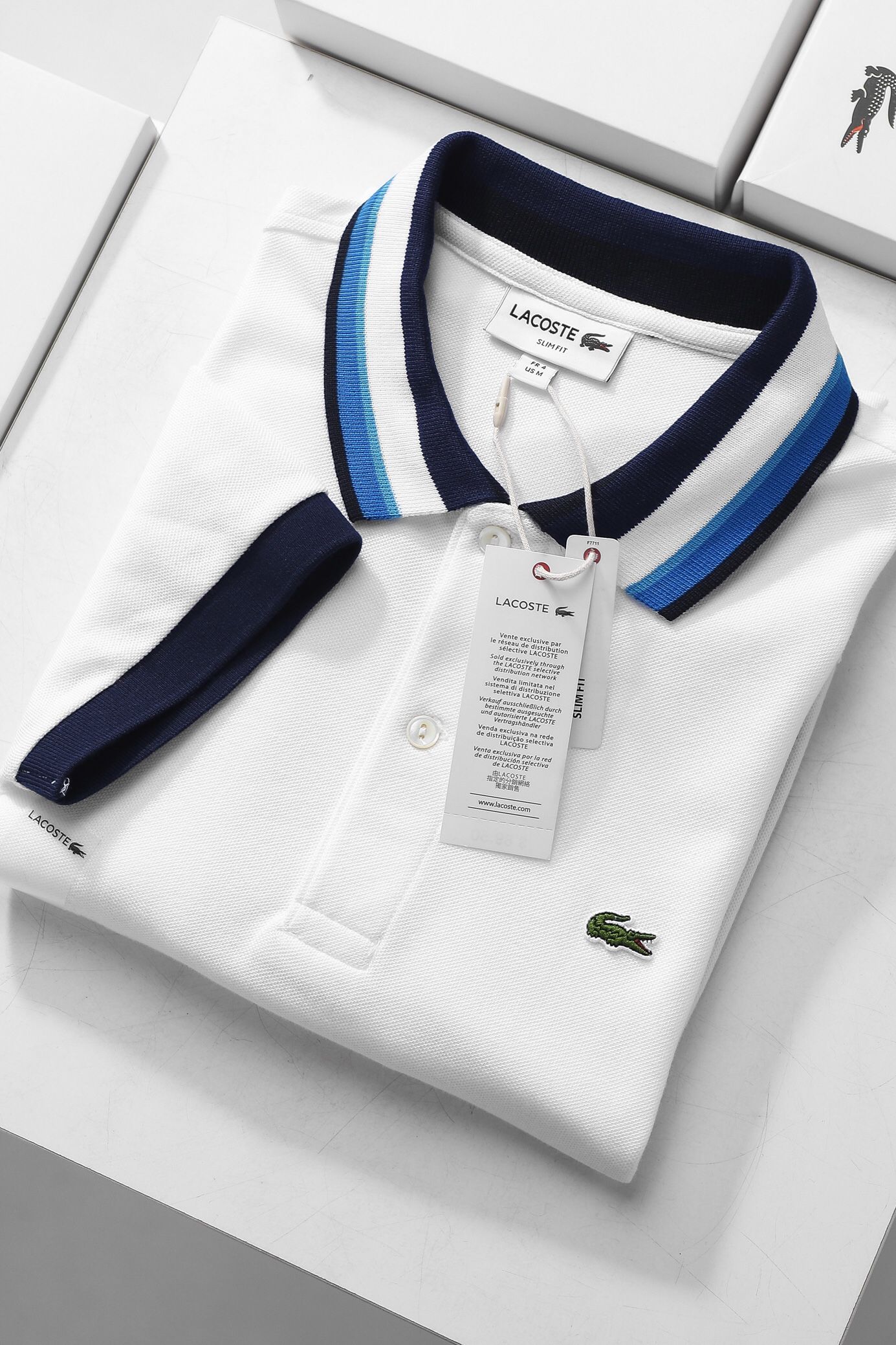 Áo polo nam LCSTE phối viền 25-Trắng(01)-XXL