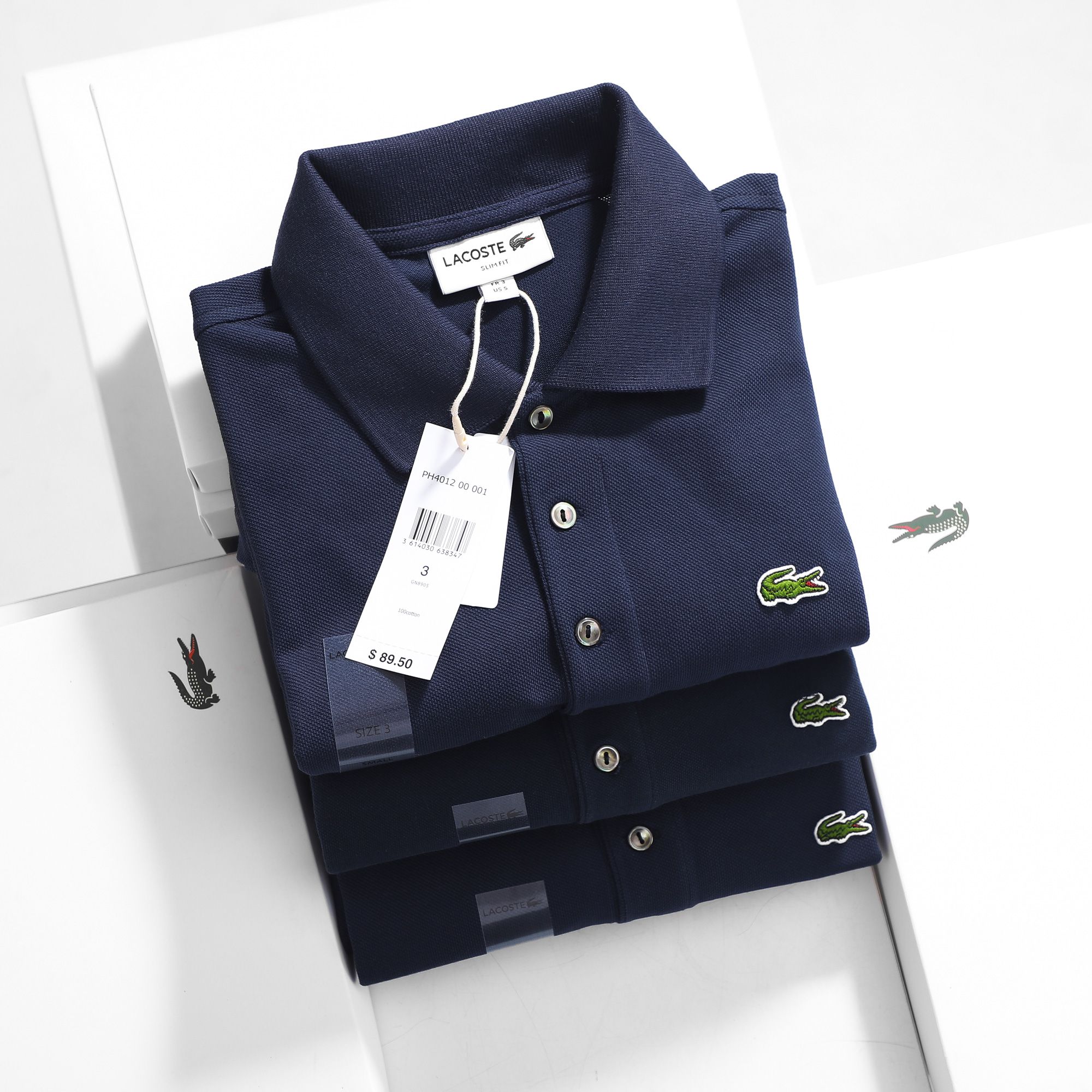 Áo polo nam LCSTE slimfit 3 khuy  0701 - Navy