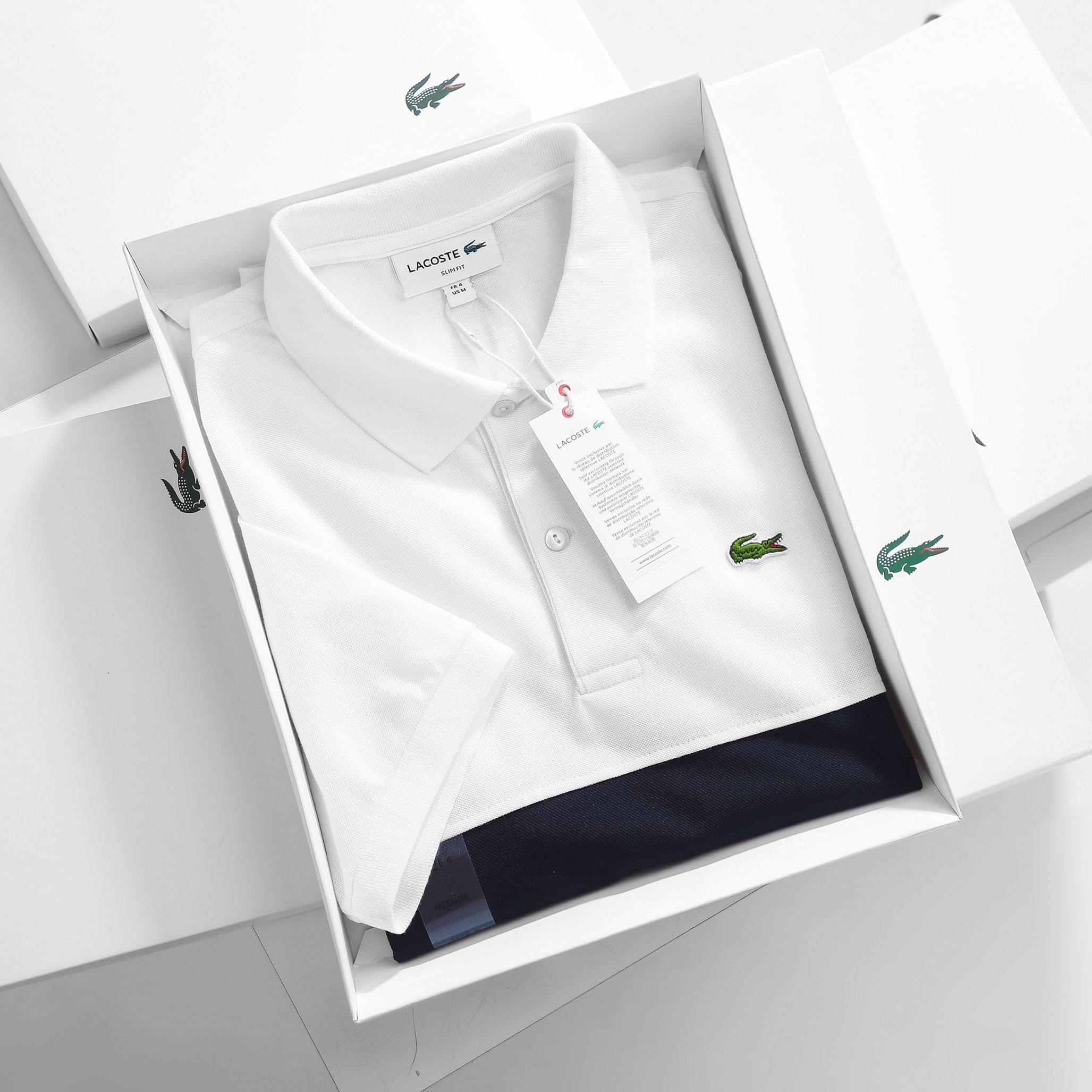 Áo polo nam LCSTE phối thân F11-Trắng