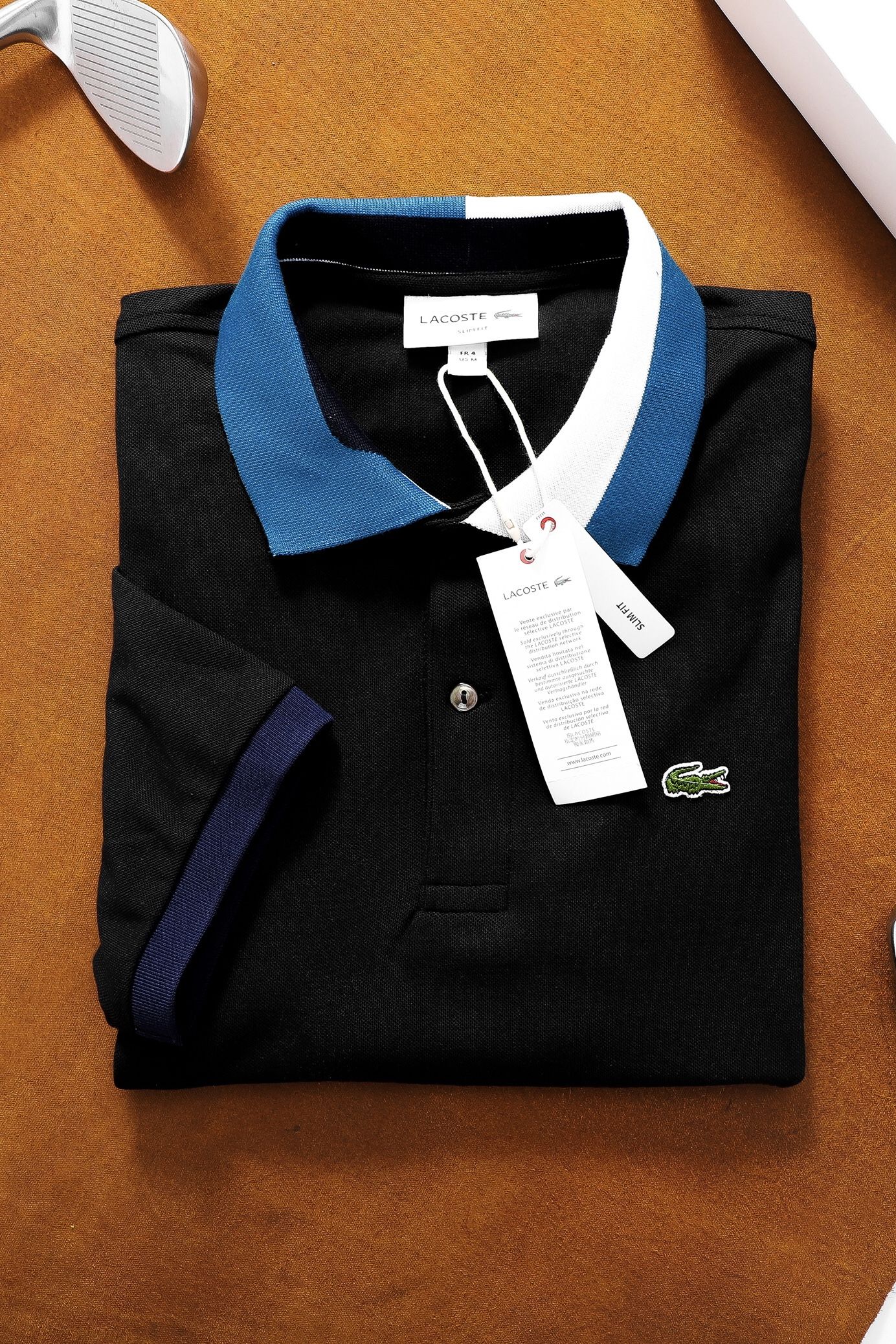 Áo polo nam LCSTE phối viền 02-Đen-XL