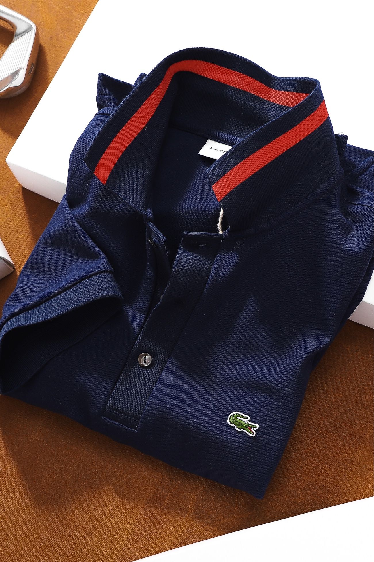 Áo polo nam LCSTE phối viền 60-Xanh navy-L