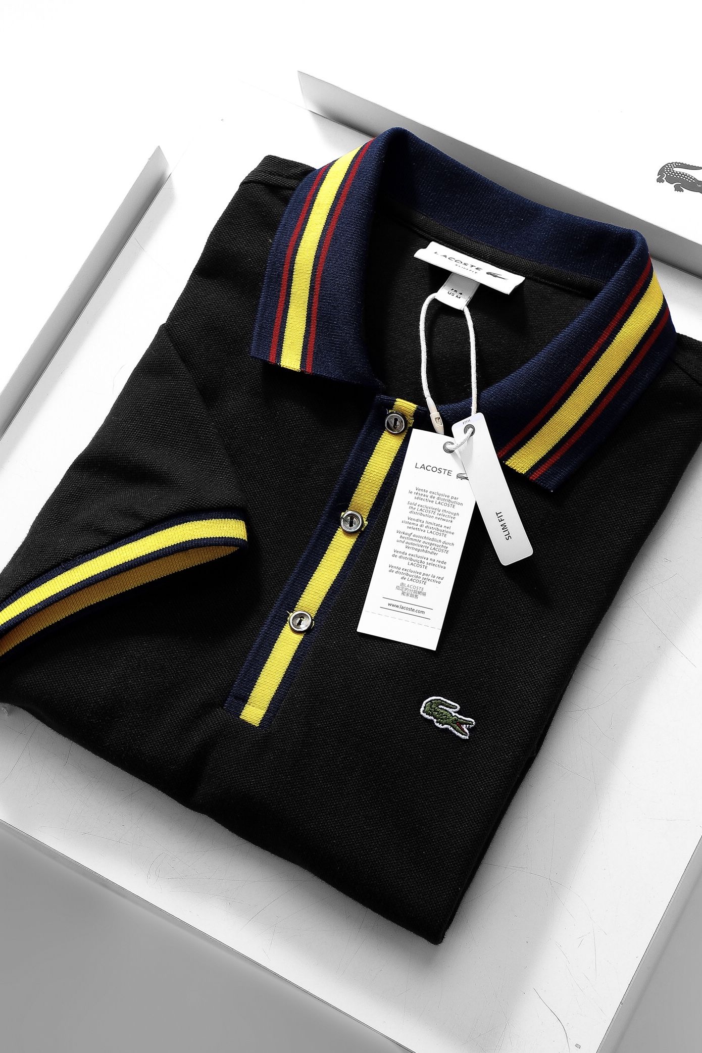 Áo polo nam LCSTE phối viền 61-Đen-XXL