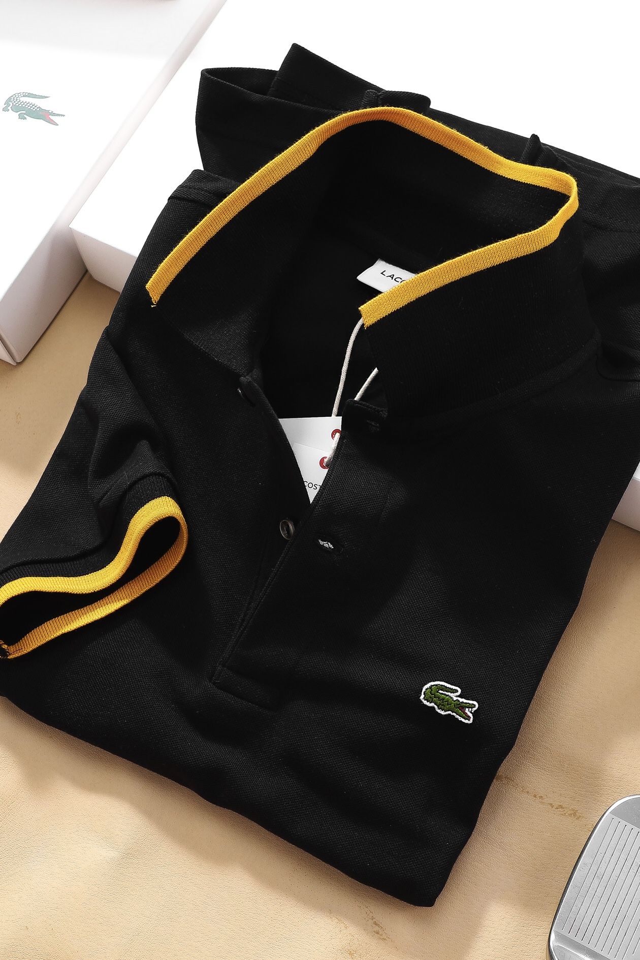 Áo polo nam LCSTE phối viền 64-Đen-XXL