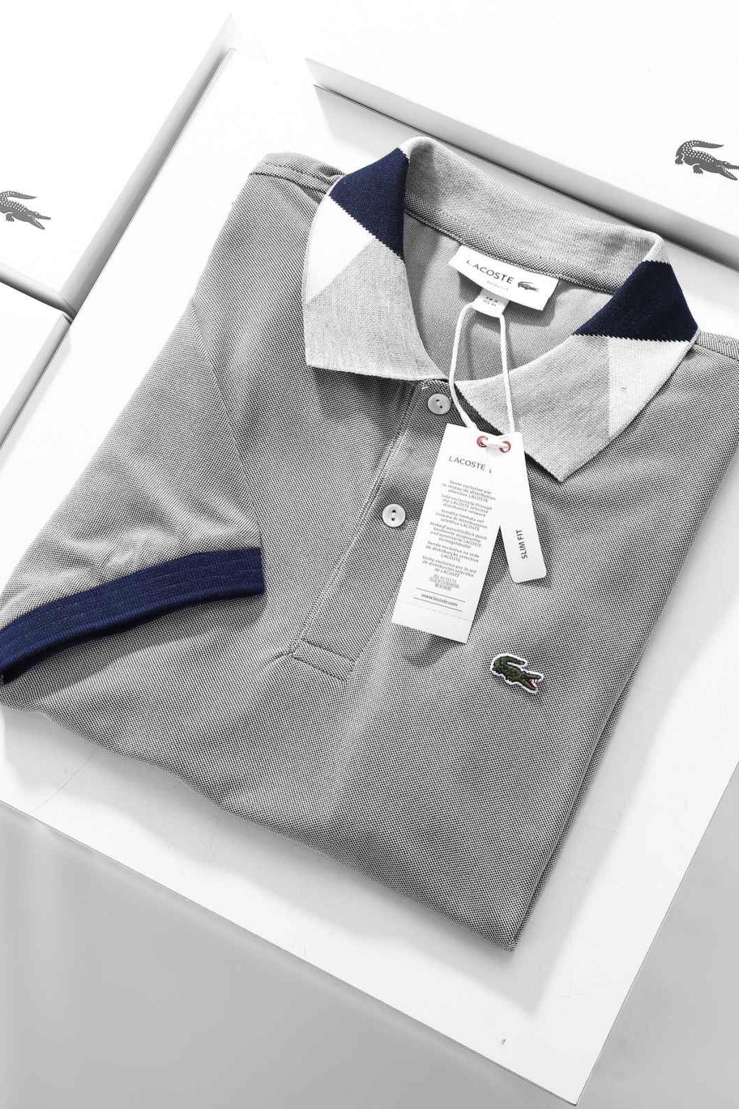 Áo polo nam LCSTE phối viền 56-Xám tiêu-XXL