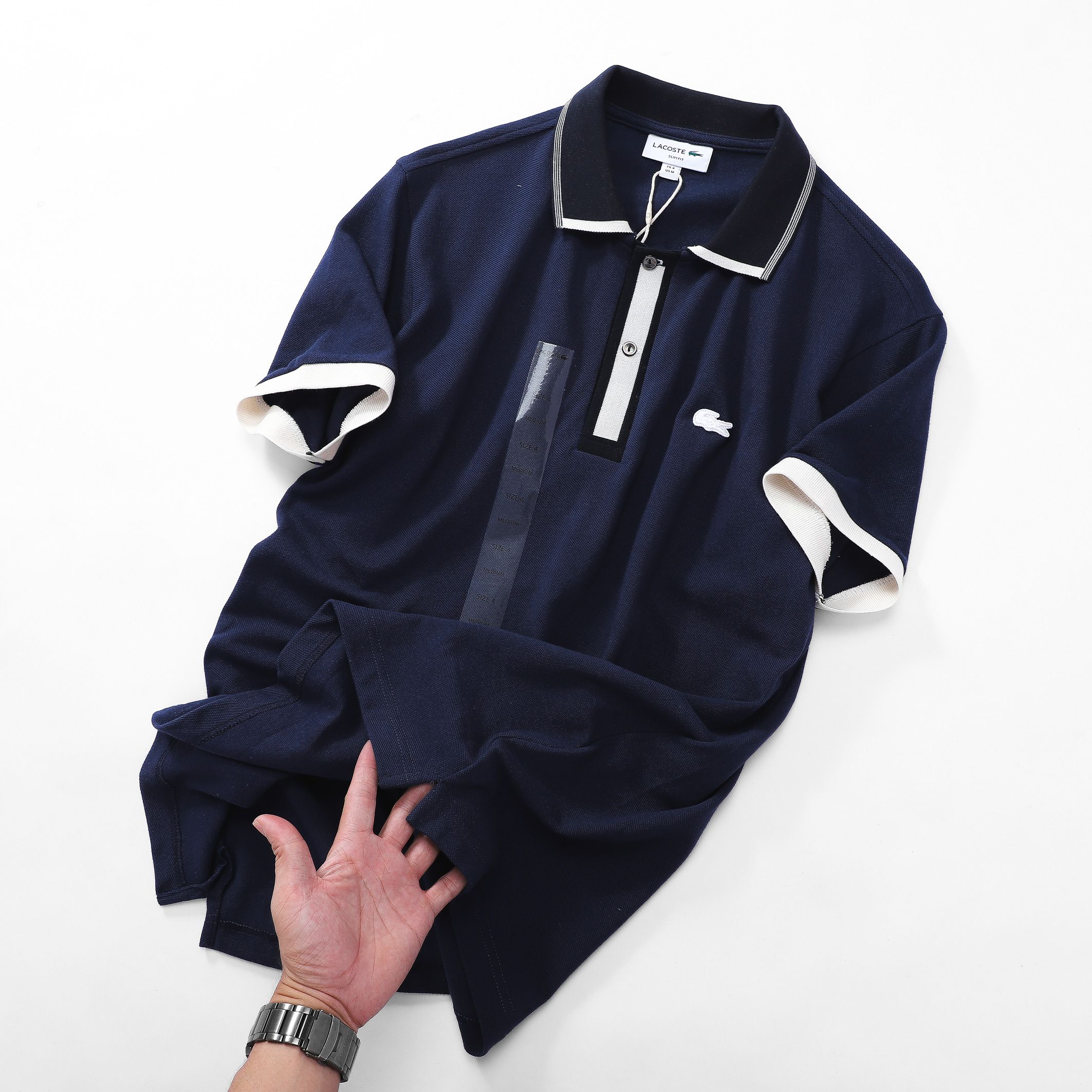 Áo polo nam LCSTE phối viền 35-Xanh navy