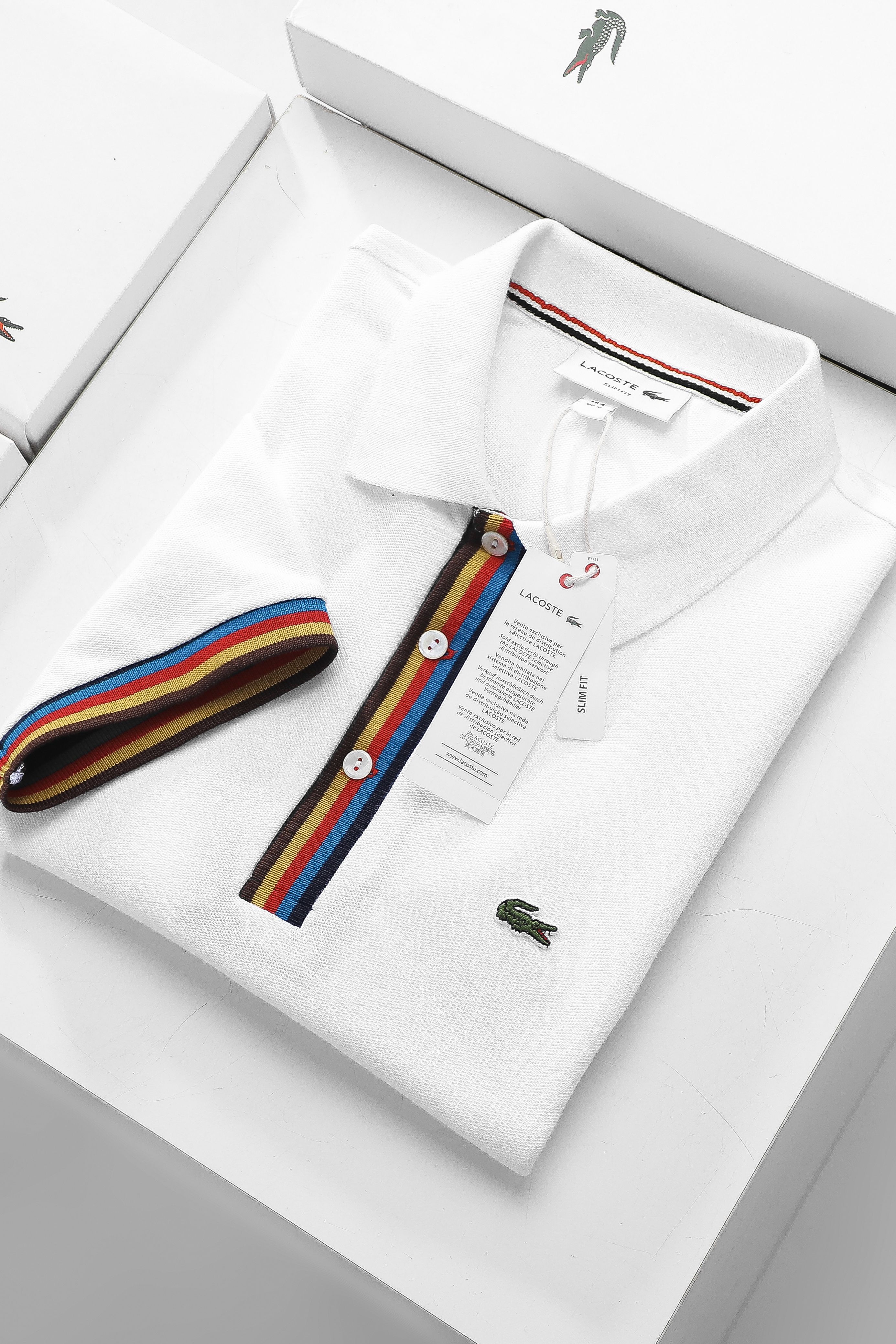 Áo polo nam LCSTE phối viền 71-Trắng- XL