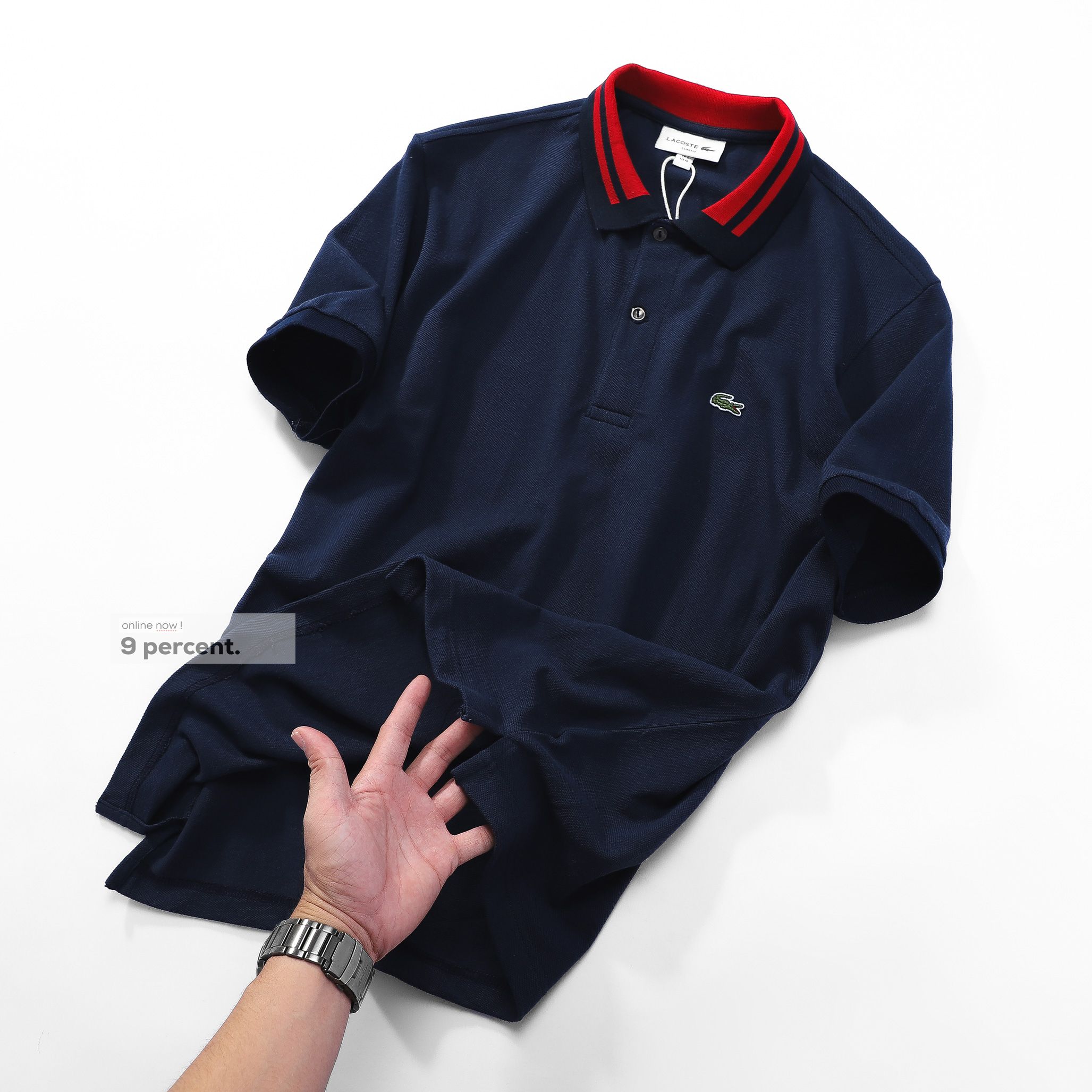 Áo polo nam LCSTE phối viền 72-Xanh navy