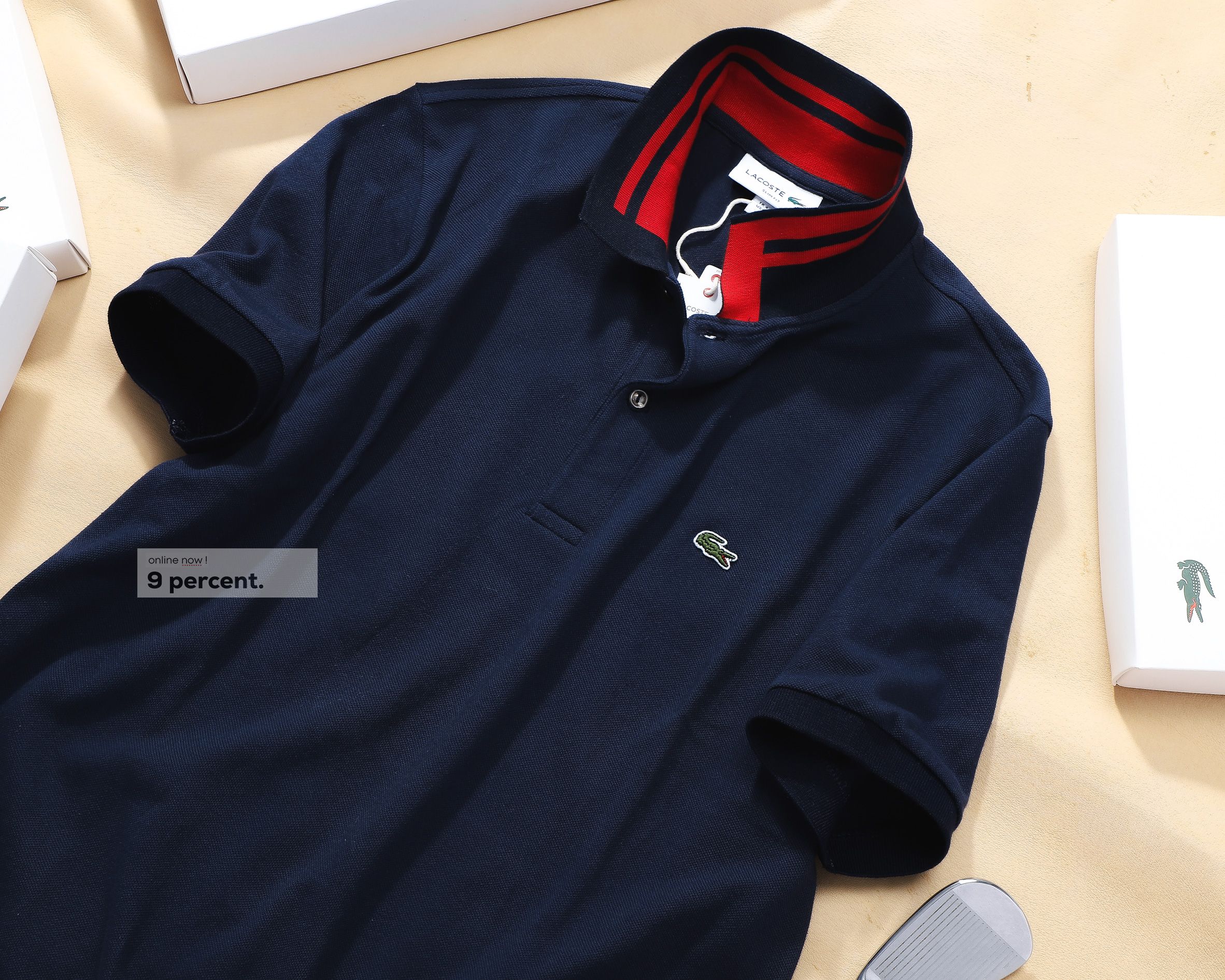 Áo polo nam LCSTE phối viền 72-Xanh navy