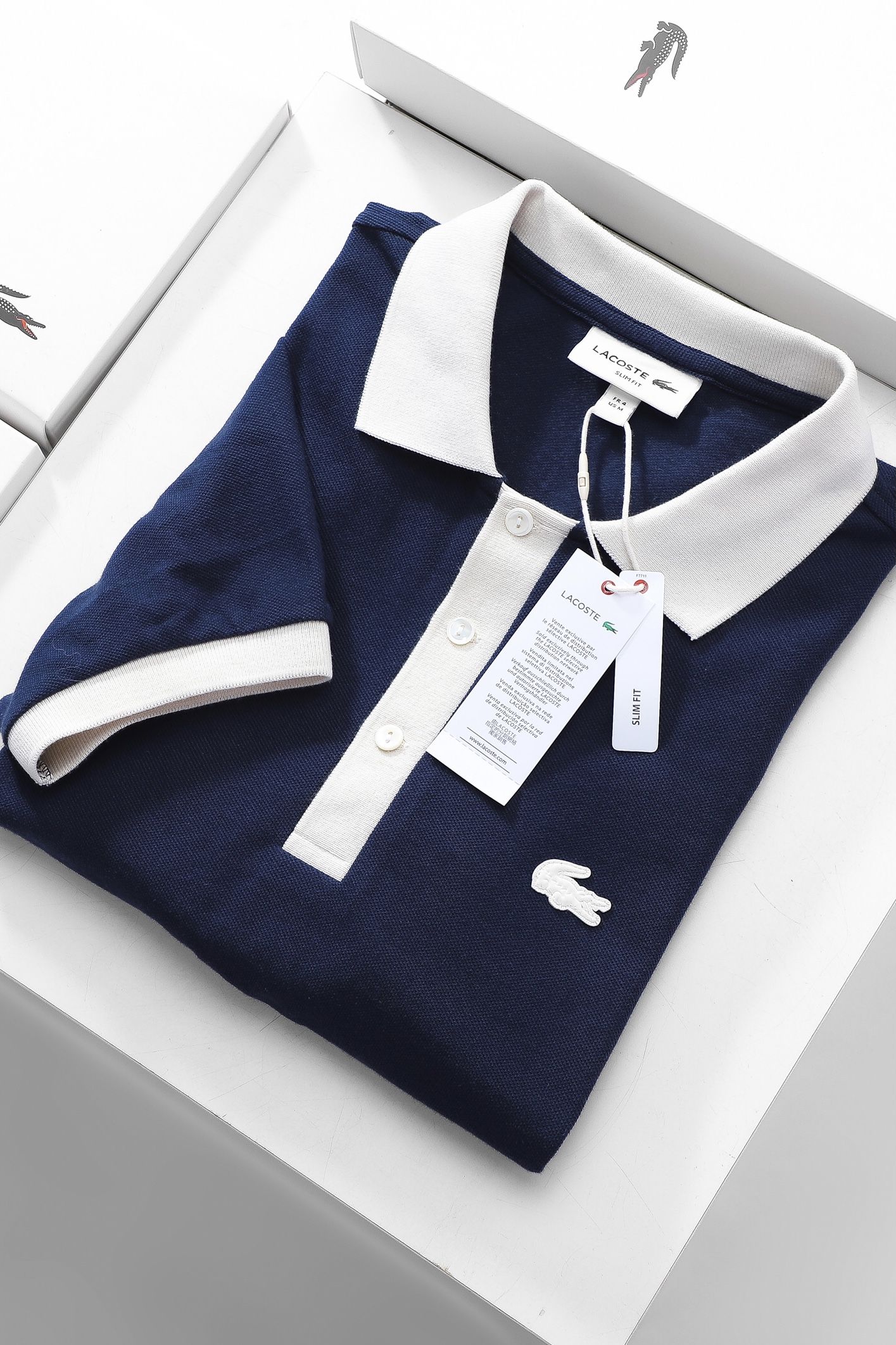 Áo polo nam LCSTE phối viền 69-Xanh navy-XL