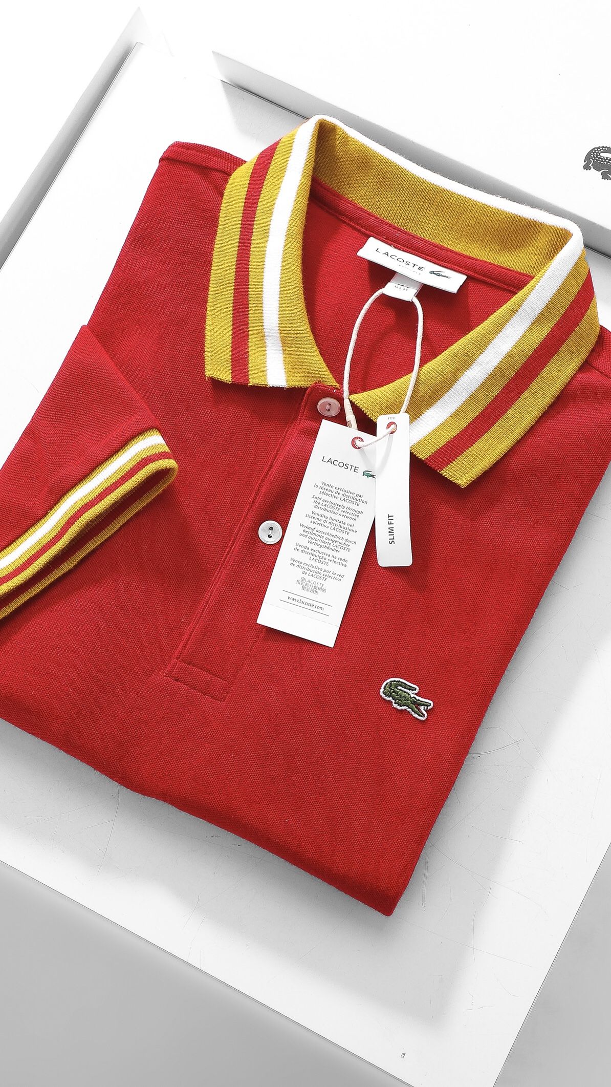 Áo polo nam LCSTE phối viền 59-Đỏ-M
