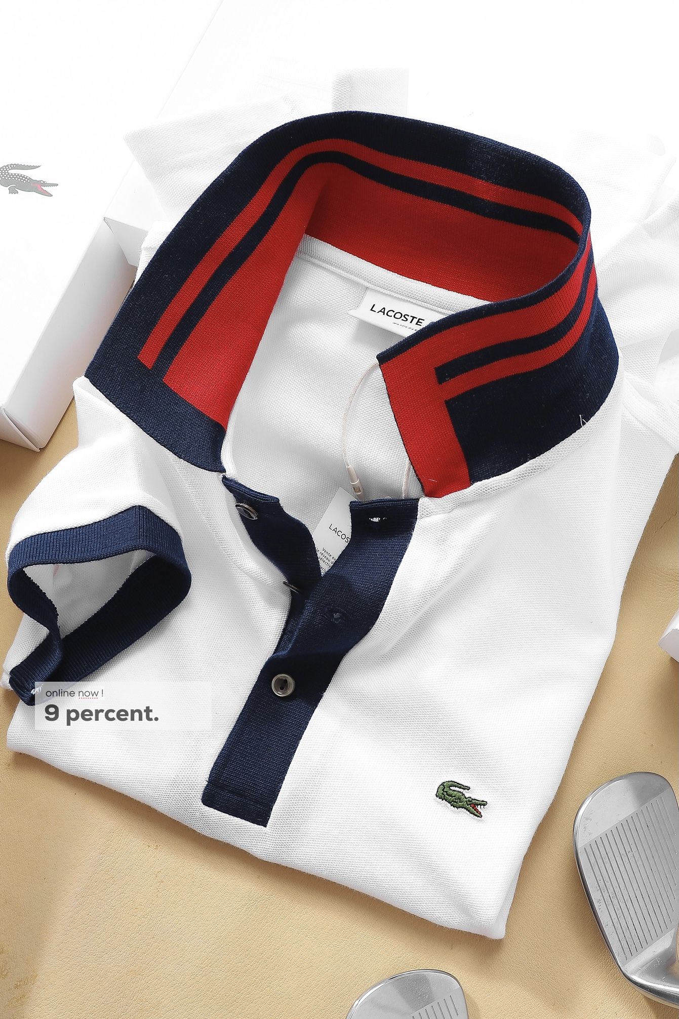 Áo polo nam LCSTE phối viền 72-Trắng-XL