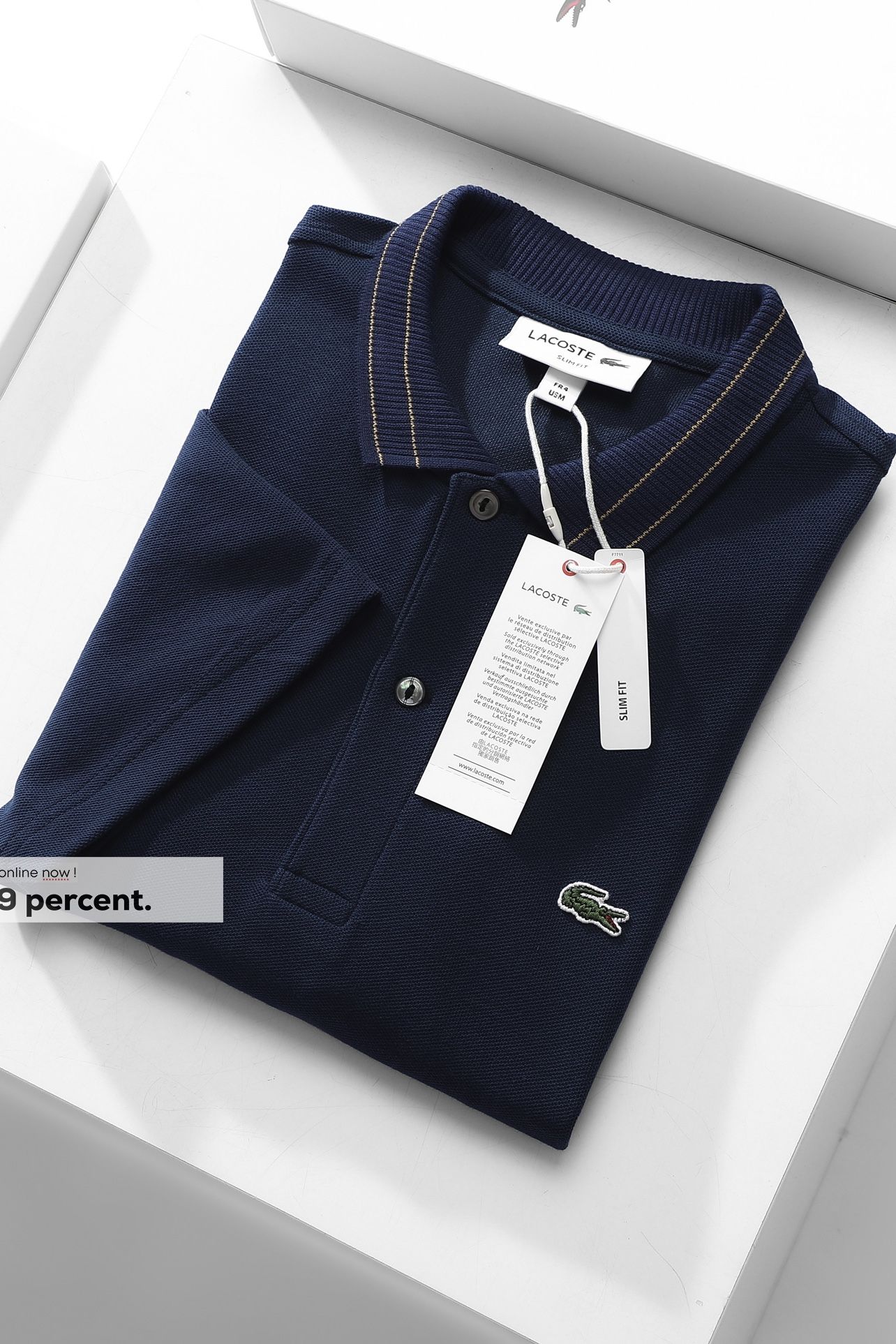 Áo polo nam LCSTE phối viền 77-Xanh navy-M