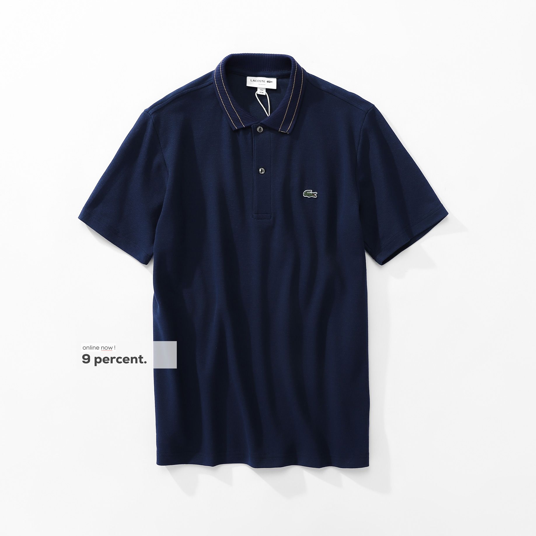 Áo polo nam LCSTE phối viền 77-Xanh navy