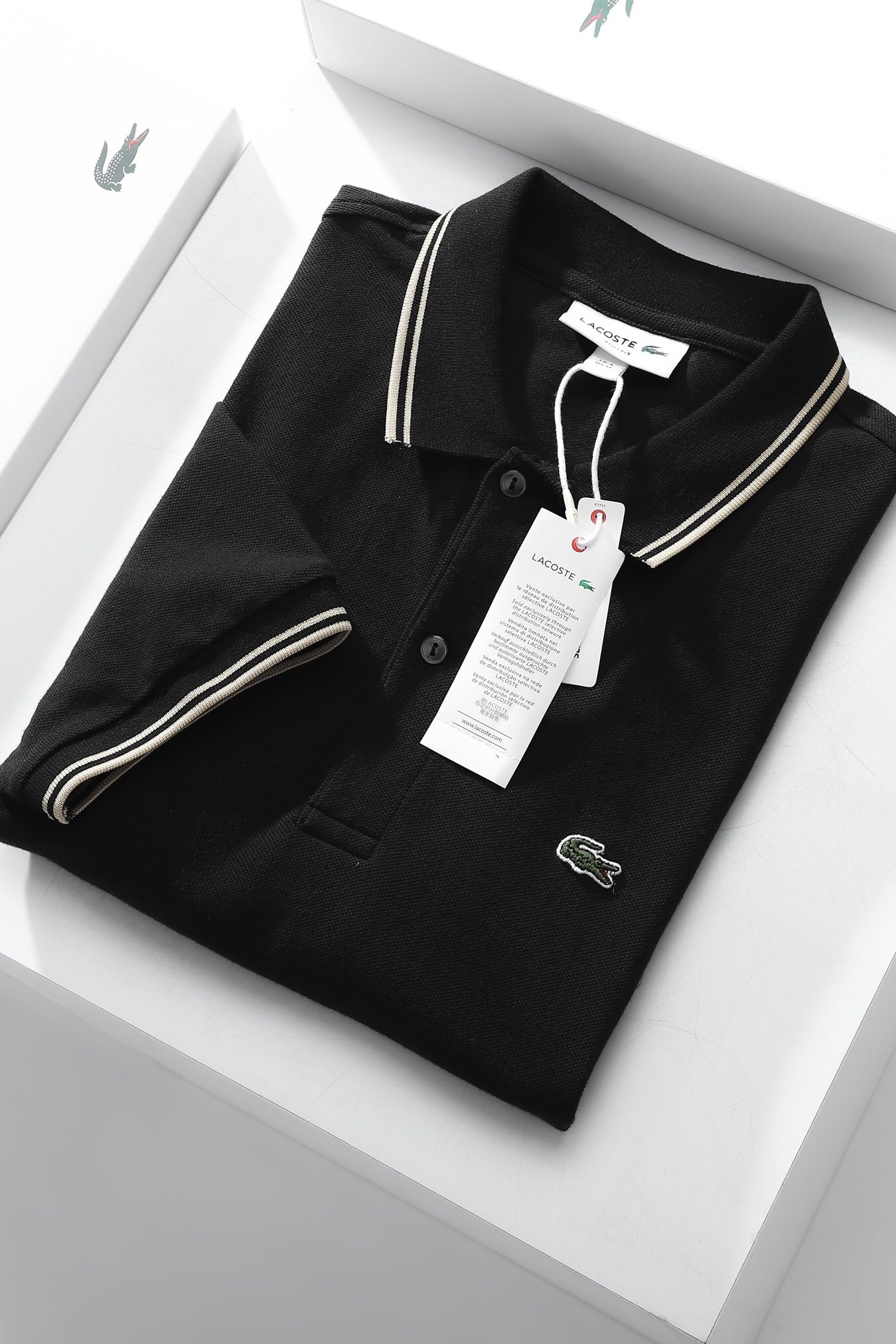 Áo polo nam LCSTE phối viền 79-Đen-XXL
