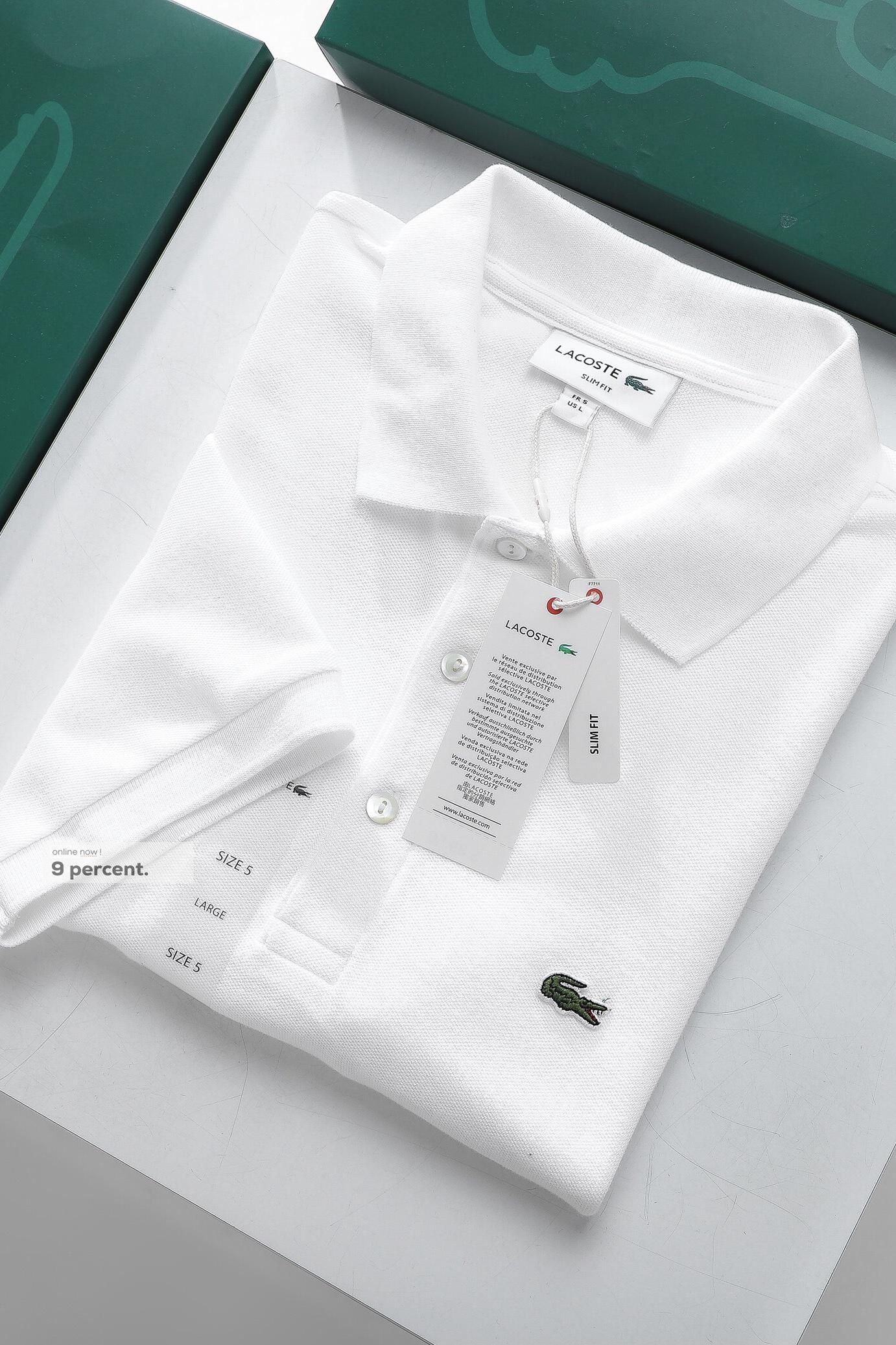 Áo polo nam LCSTE phối trơn CÁ XANH 3 KHUY-Trắng-S