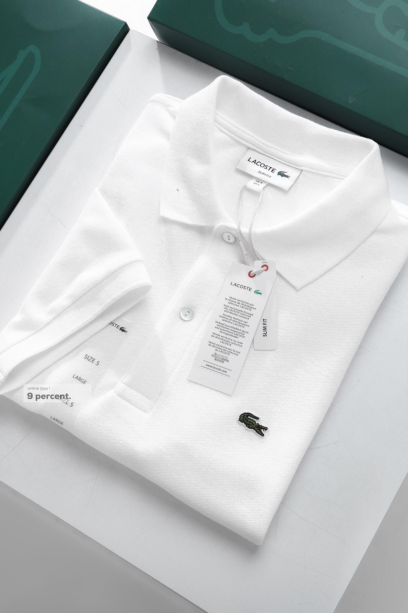 Áo polo nam LCSTE phối trơn CÁ XANH 2 KHUY-Trắng-XL