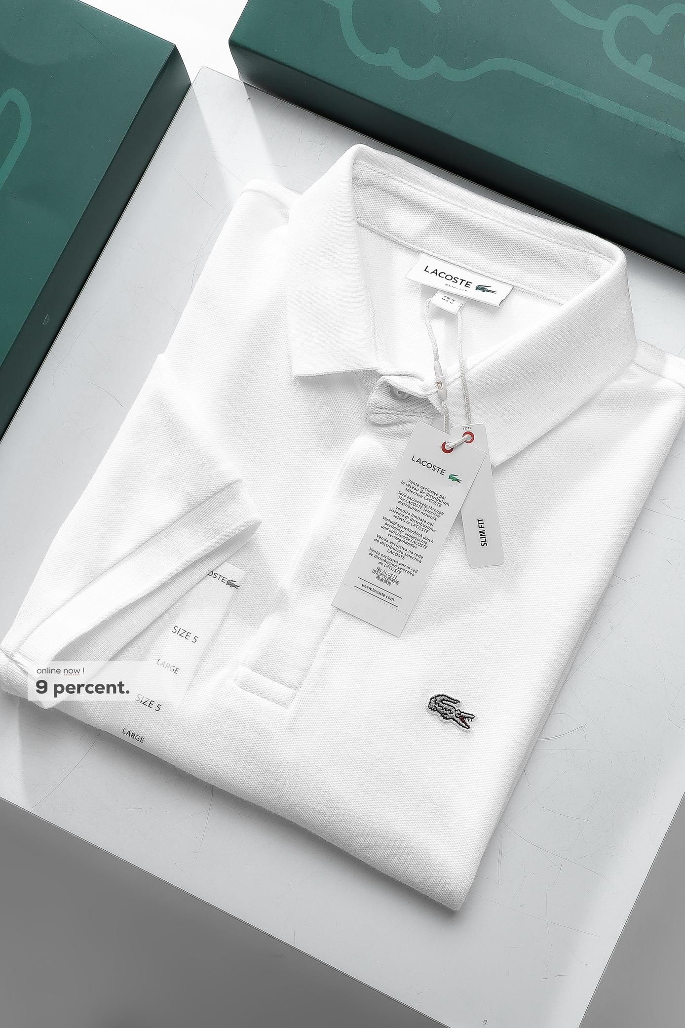 Áo polo nam LCSTE phối trơn CÁ BẠC NẸP CHE-Trắng-XL
