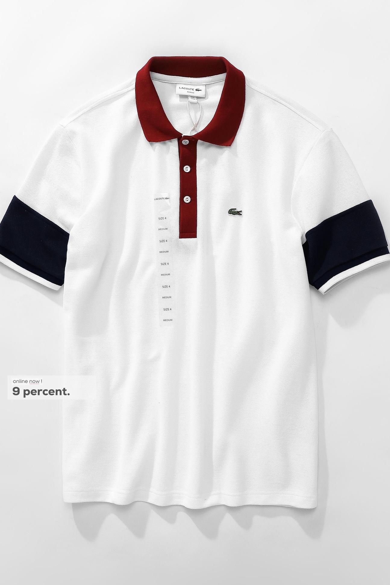 Áo polo nam LCSTE phối viền 82-Trắng-S
