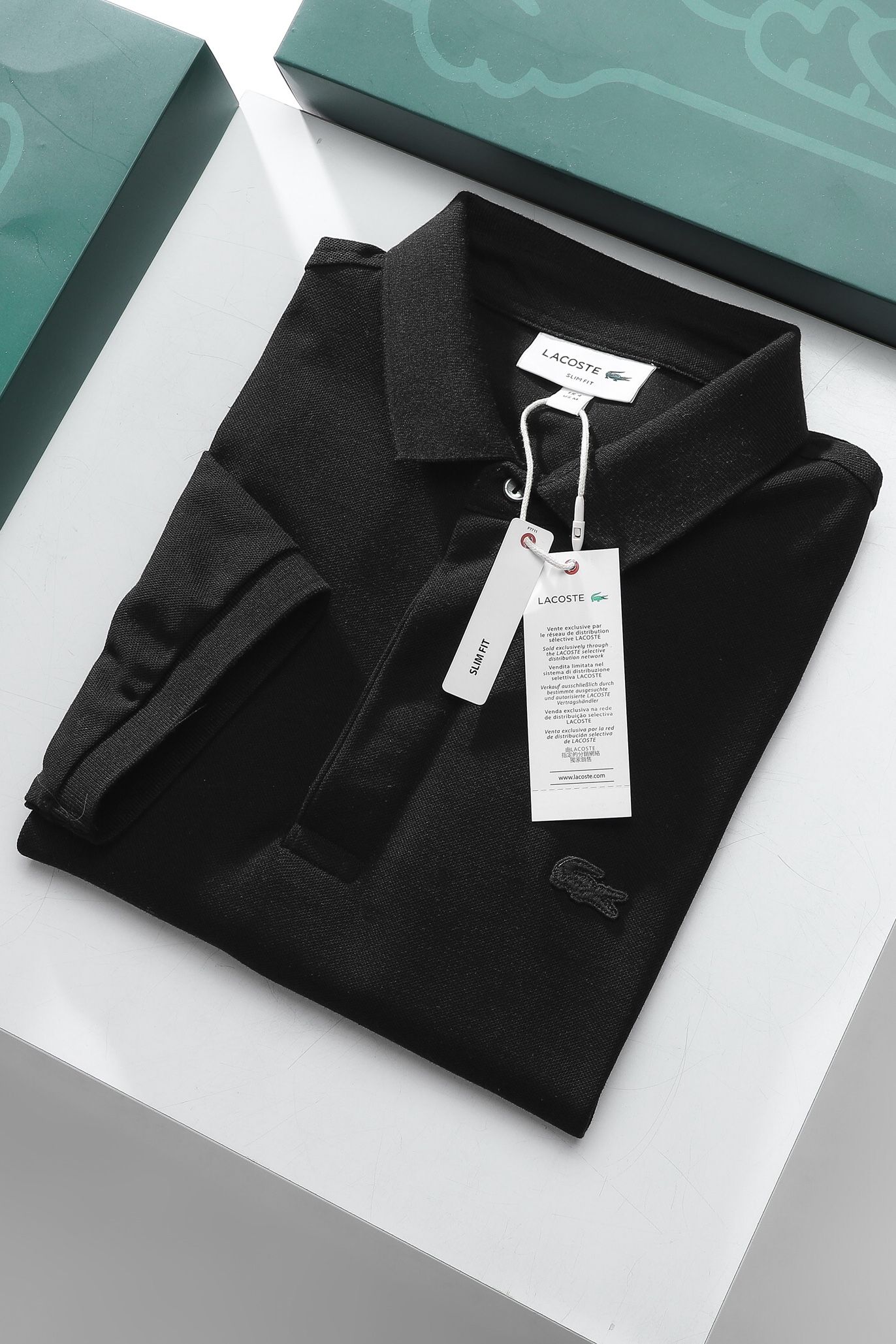 Áo polo nam LCSTE phối trơn CÁ ĐEN NẸP CHE-Đen-XL