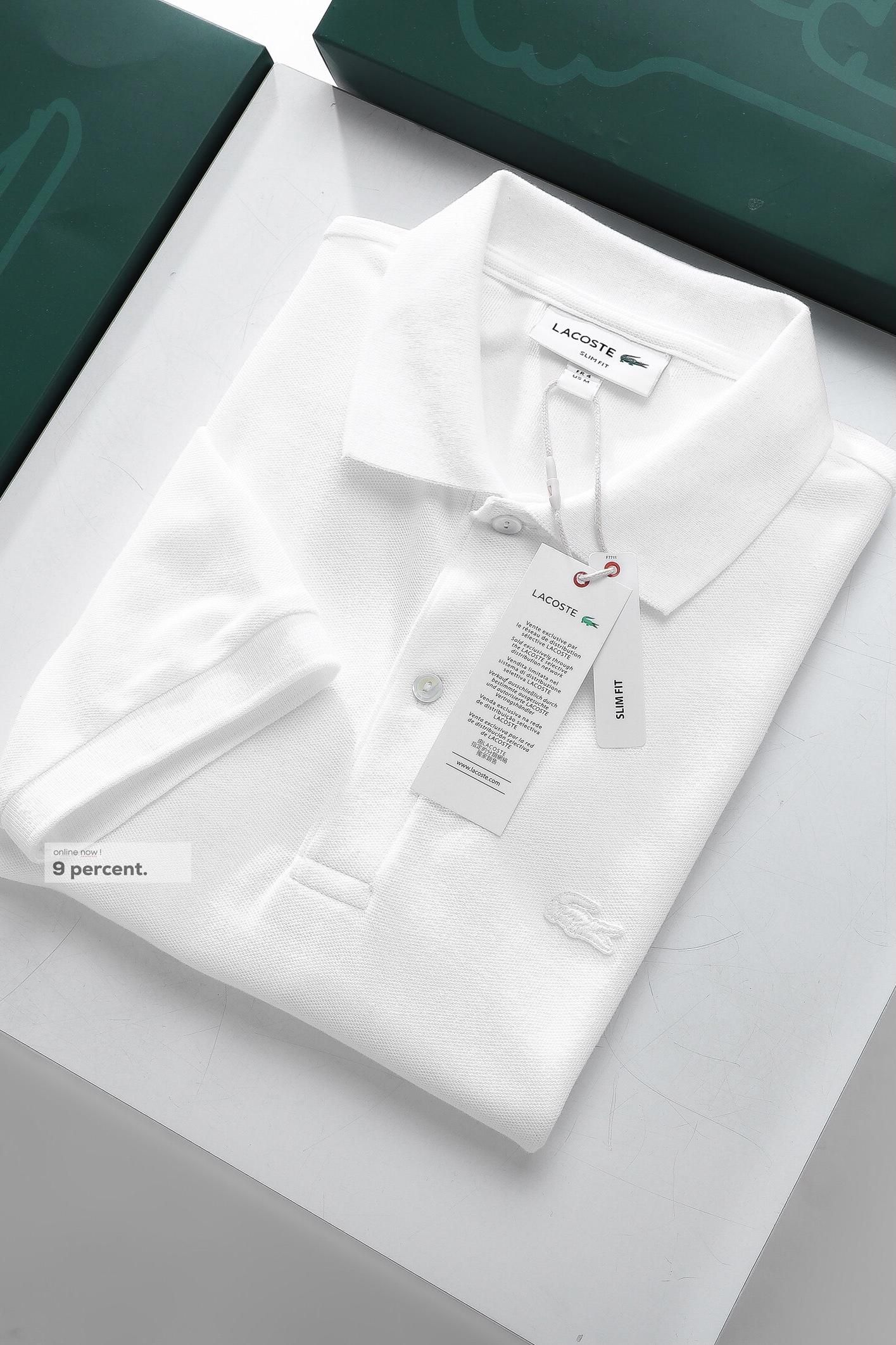 Áo polo nam LCSTE phối trơn CÁ TRẮNG 2 KHUY-Trắng-XL