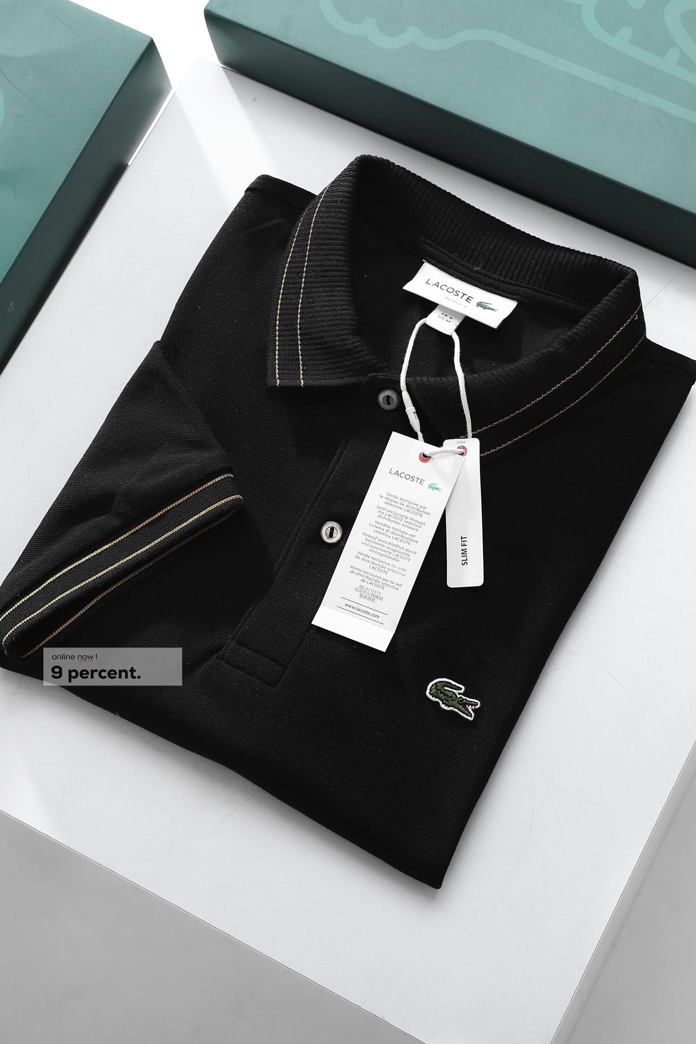 Áo polo nam LCSTE phối viền 77-Đen-XXL