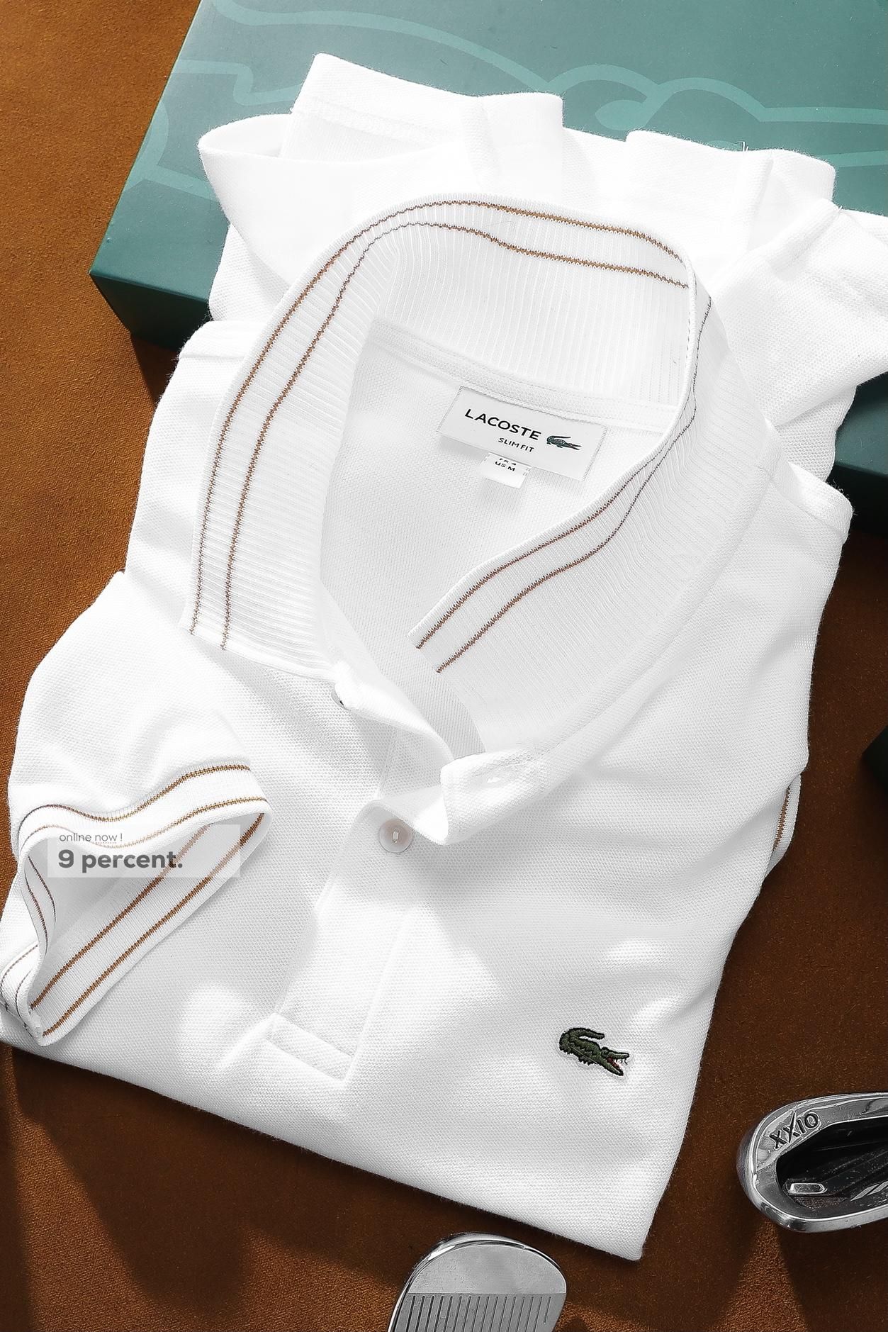 Áo polo nam LCSTE phối viền 77-Trắng-XL