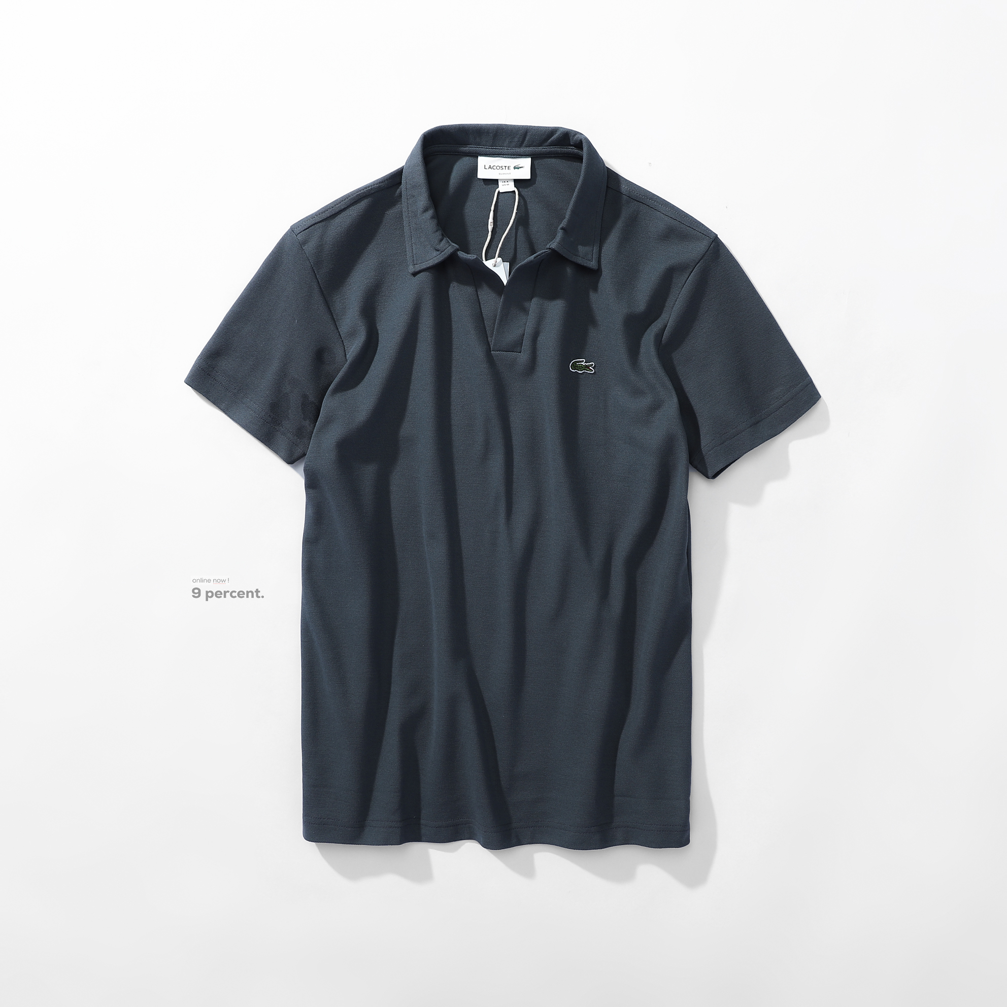 Áo polo nam LCSTE cổ tim 68-Xám đậm