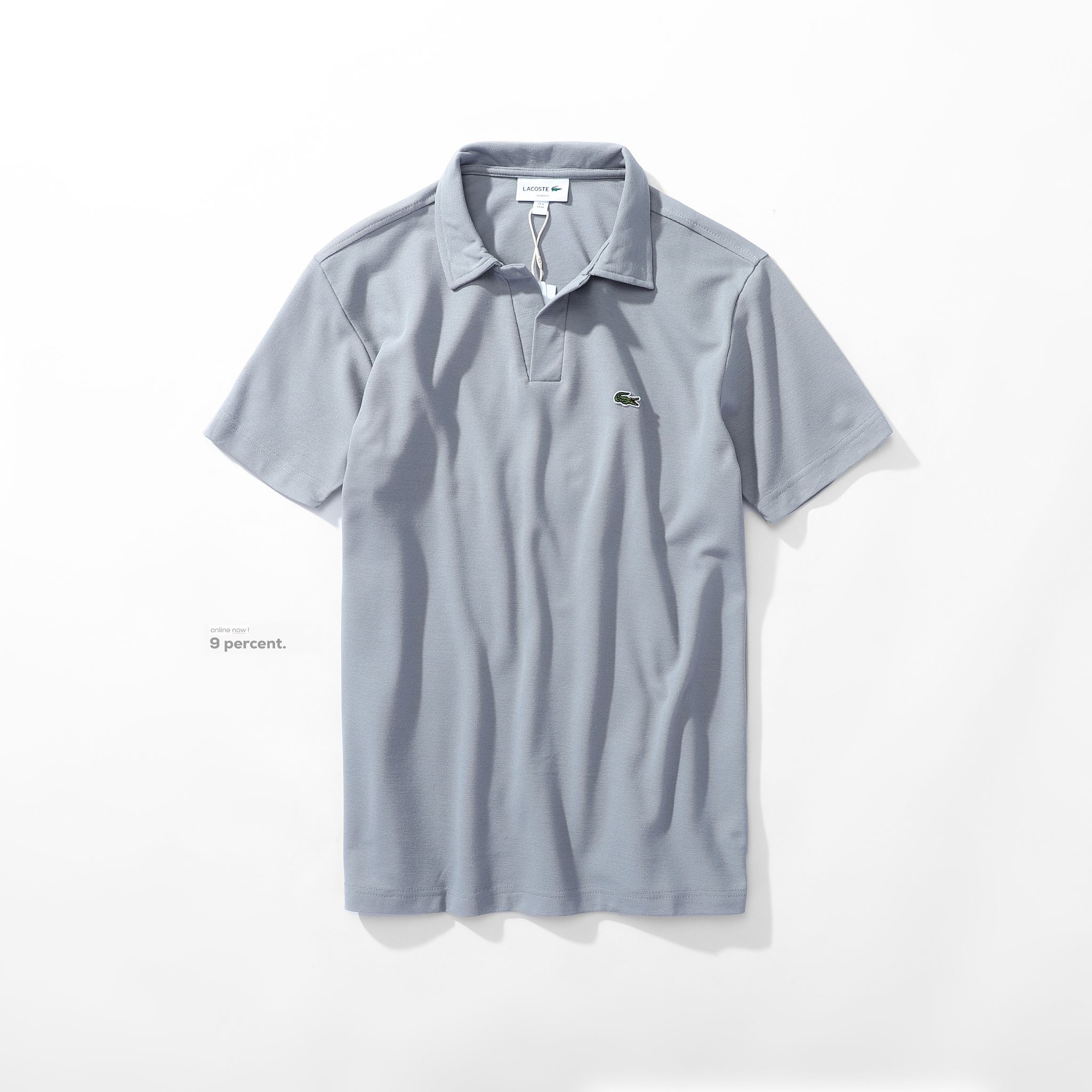 Áo polo nam LCSTE cổ tim 68-Ghi