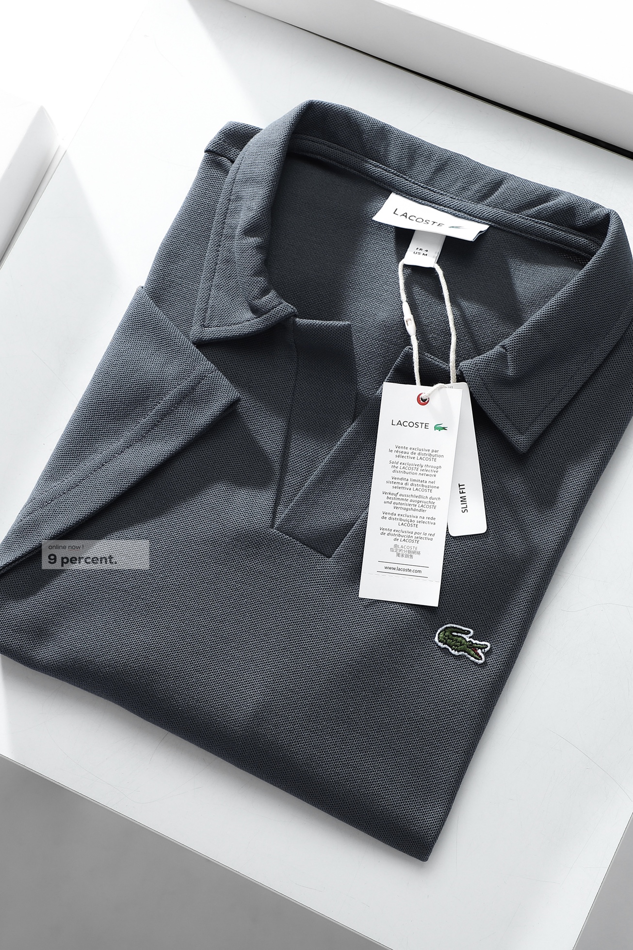 Áo polo nam LCSTE cổ tim 68-Xám đậm