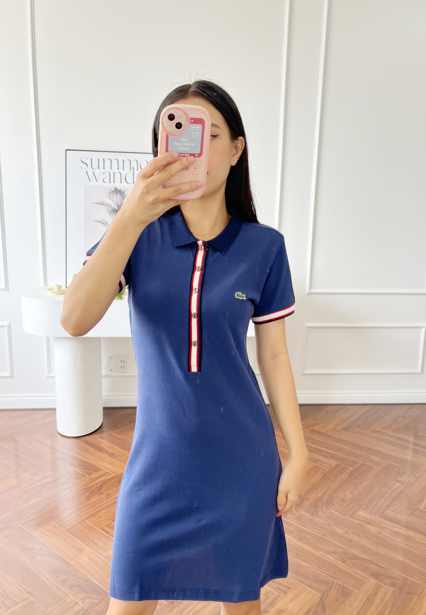 Váy polo nữ LCSTE phối viền 17-Xanh navy