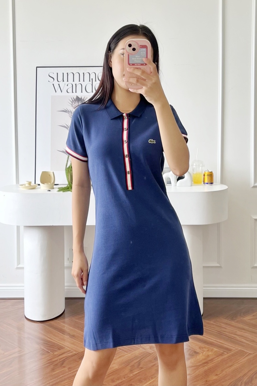 Váy polo nữ LCSTE phối viền 17-Xanh navy