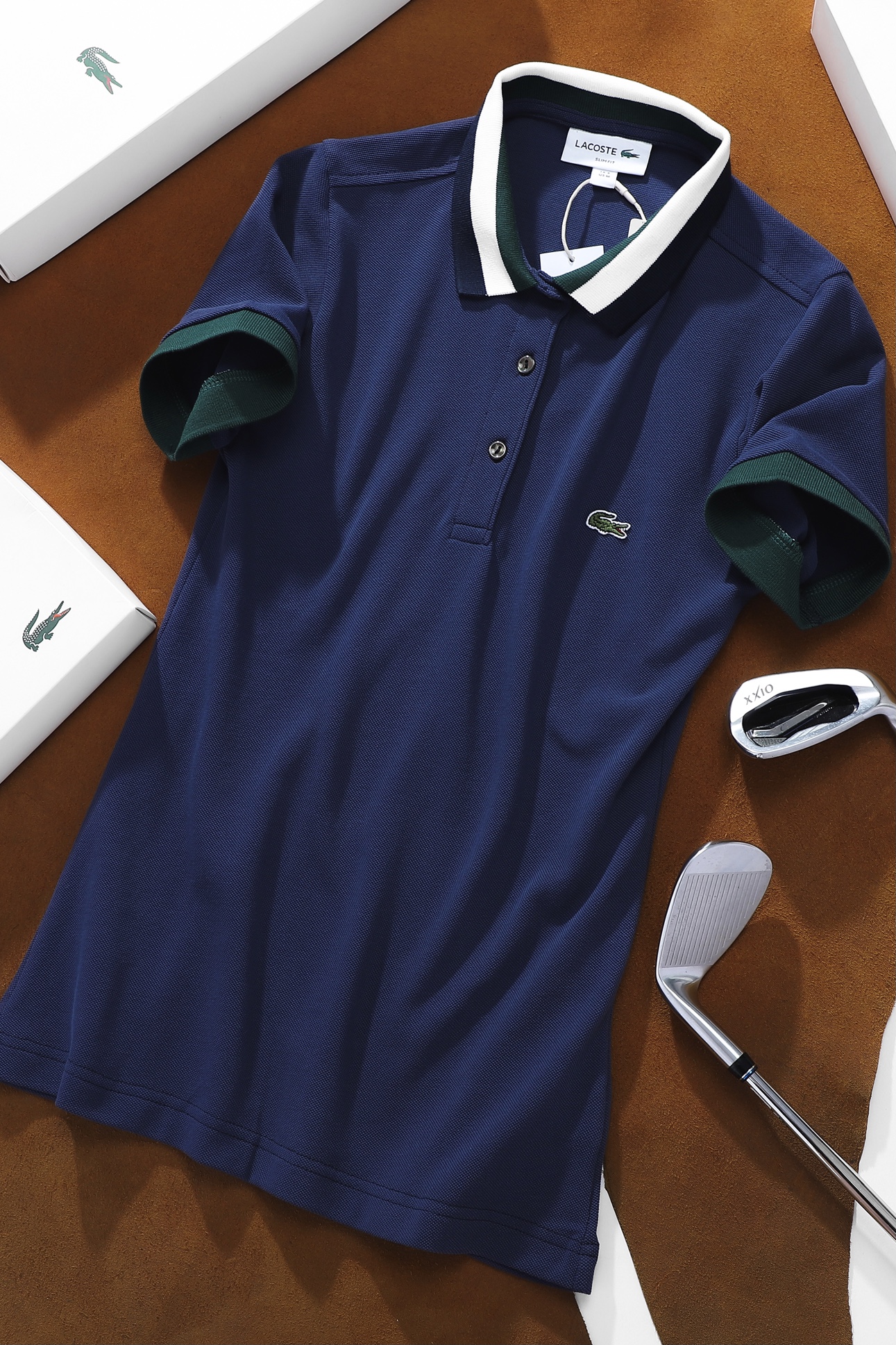 Áo polo nữ LCSTE phối viền 46-Xanh navy