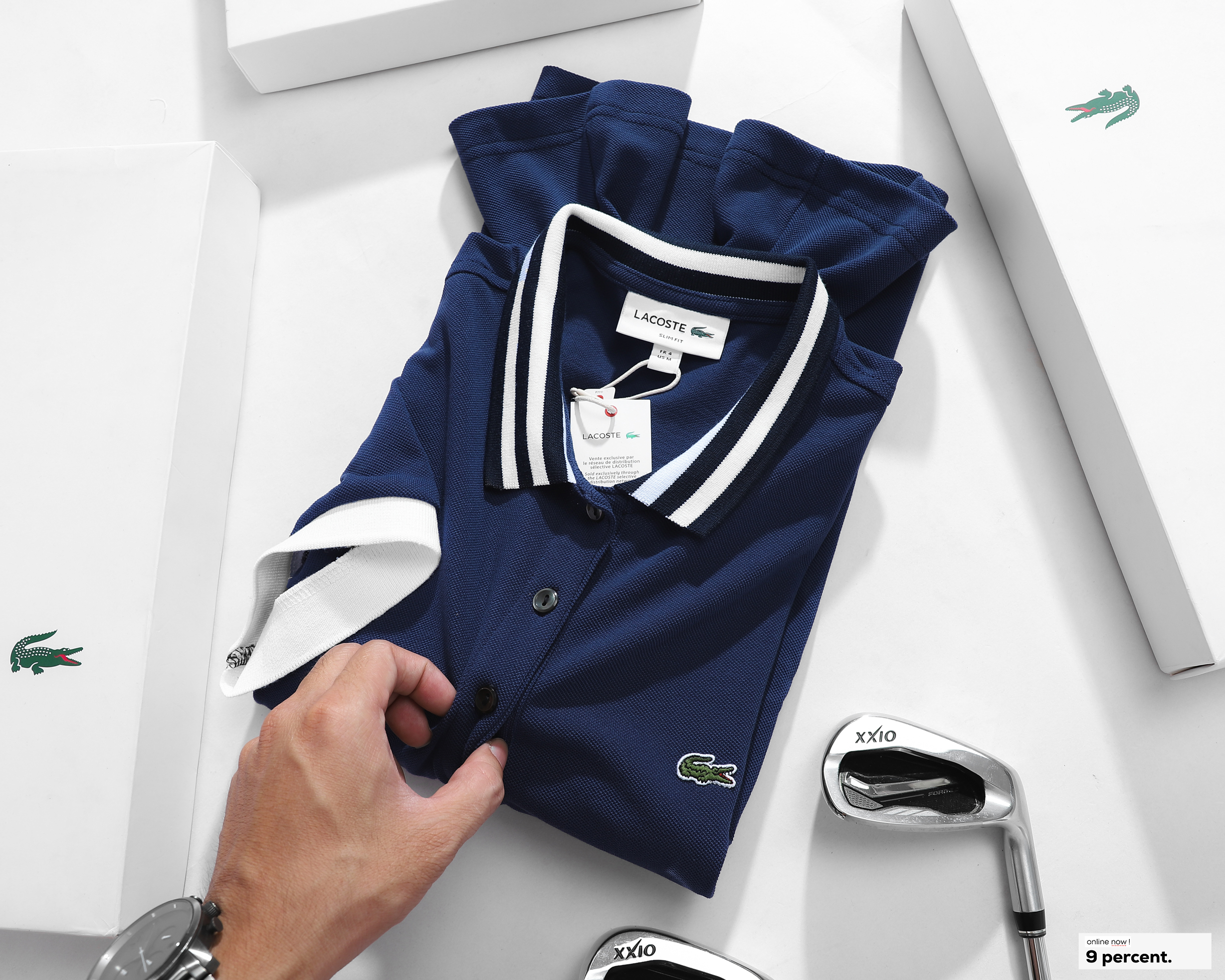 Váy polo nữ LCSTE phối viền 48-Xanh navy