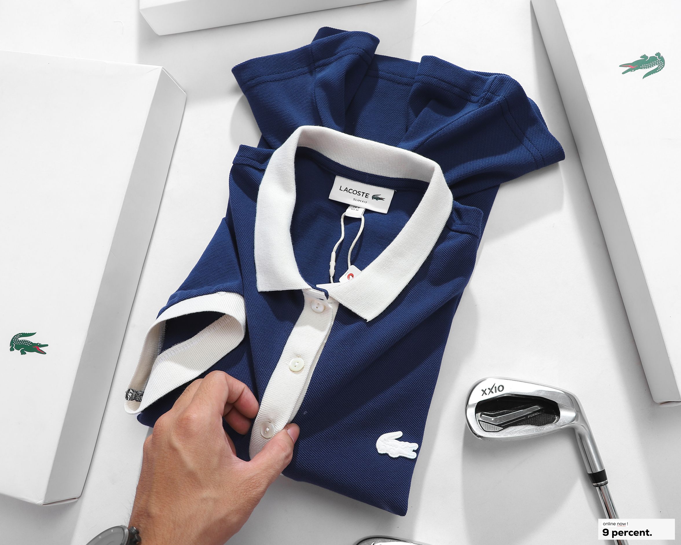 Váy polo nữ LCSTE phối viền 69-Xanh navy