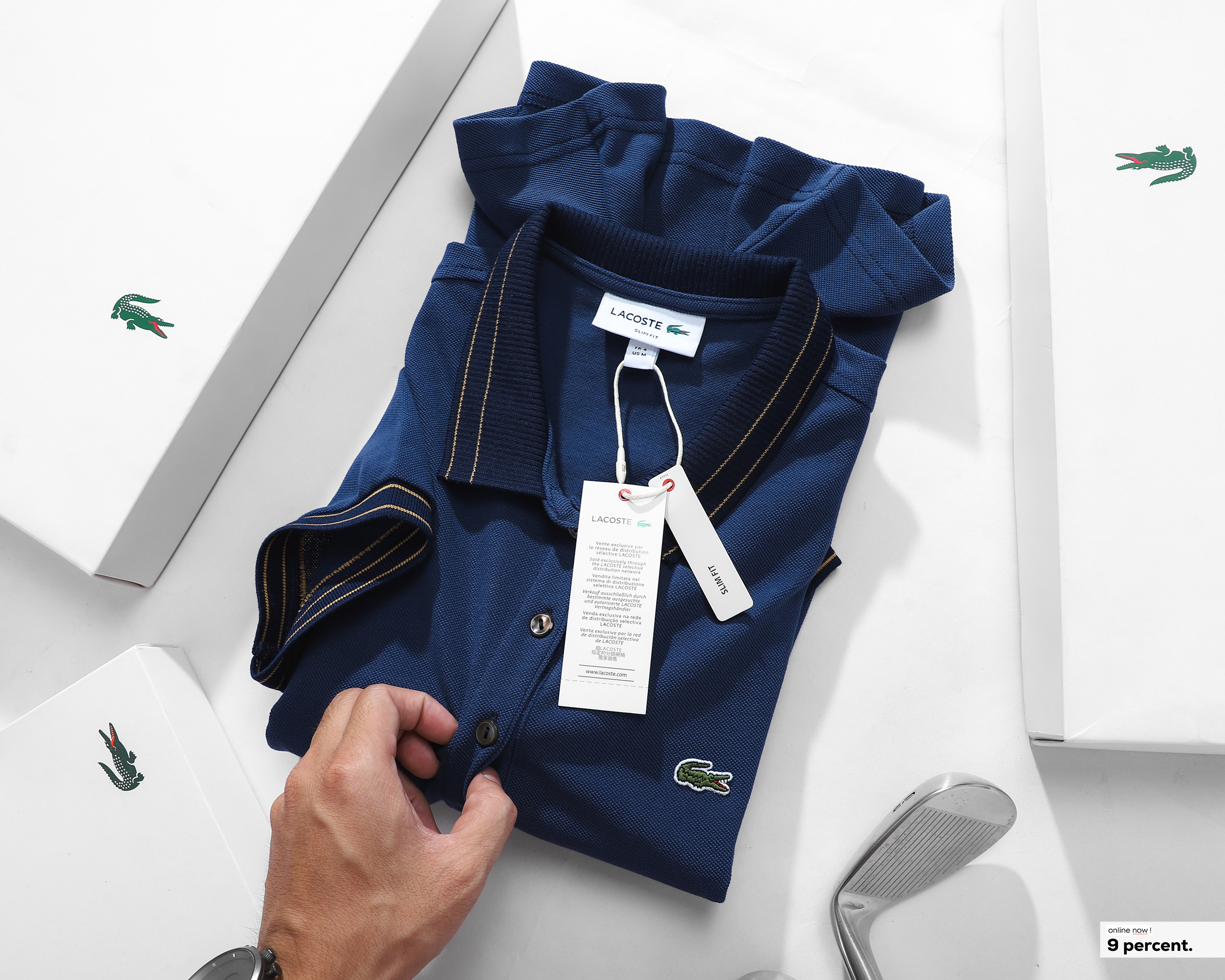 Đầm polo nữ LCSTE phối viền 77-Xanh navy