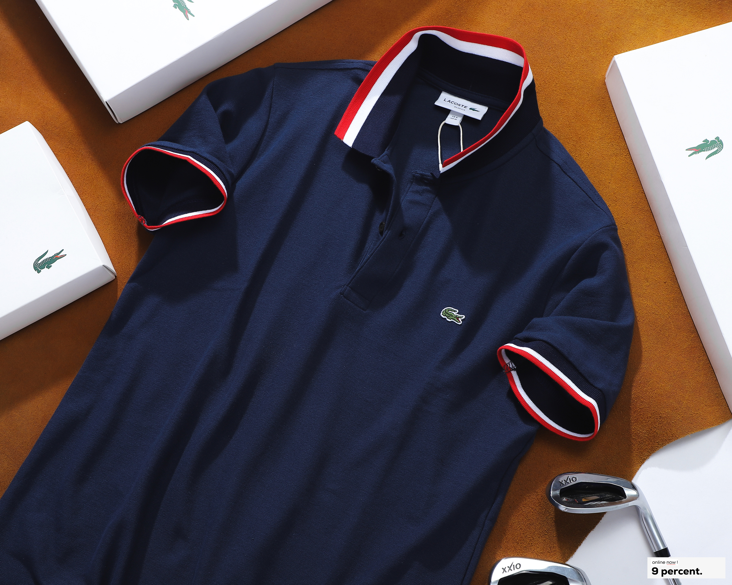 Áo polo nam LCSTE phối viền 85-Xanh navy