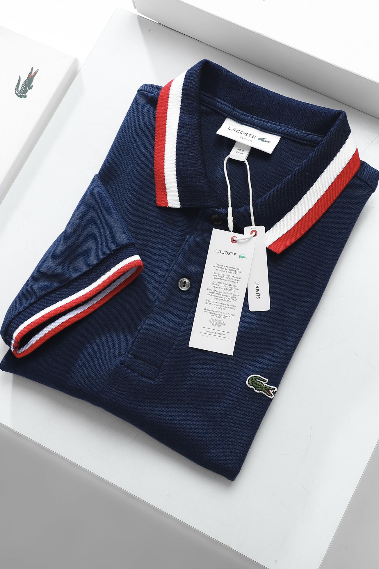 Áo polo nam LCSTE phối viền 85-Xanh navy