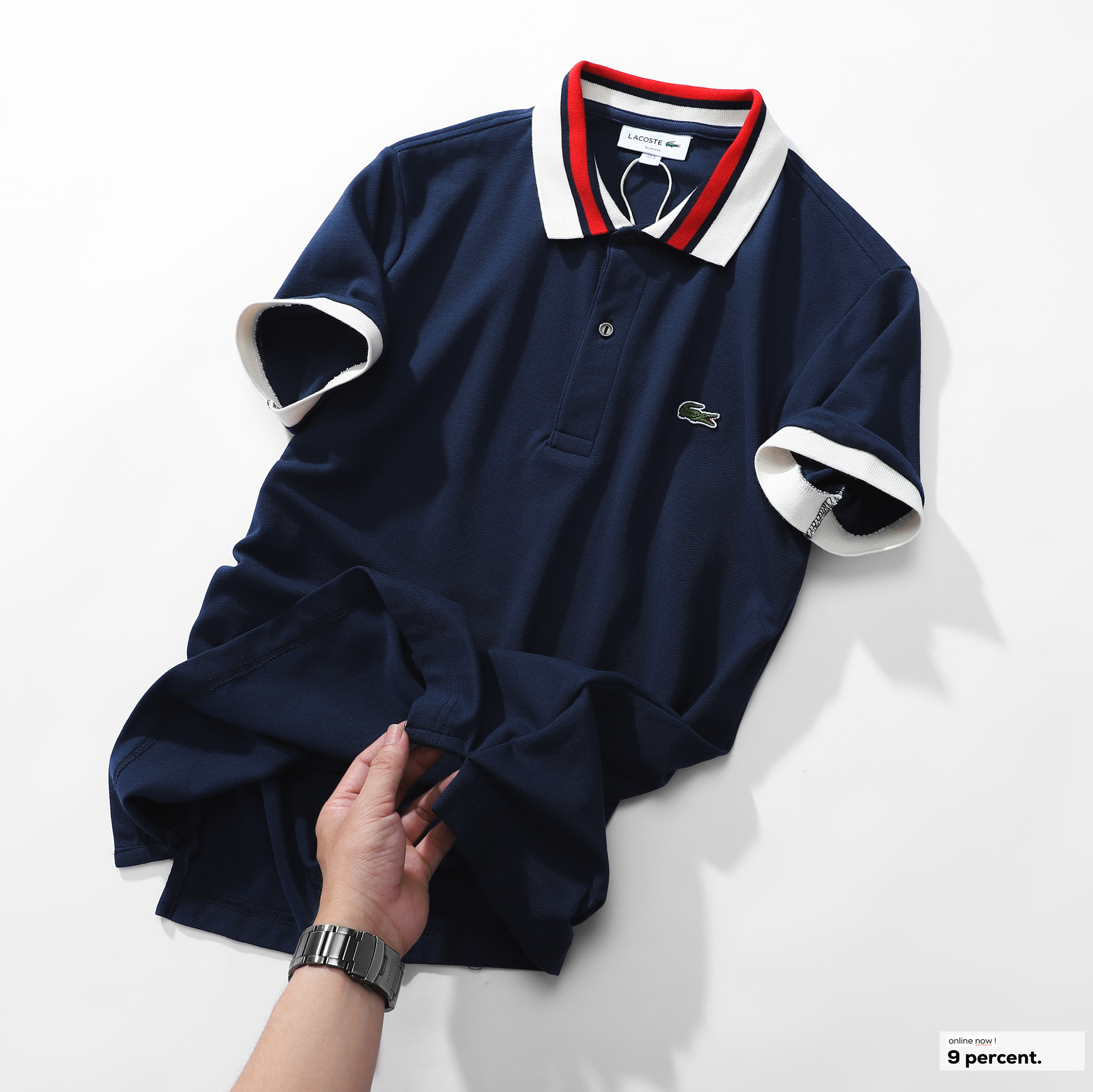 Áo polo nam LCSTE phối viền 95-Xanh navy