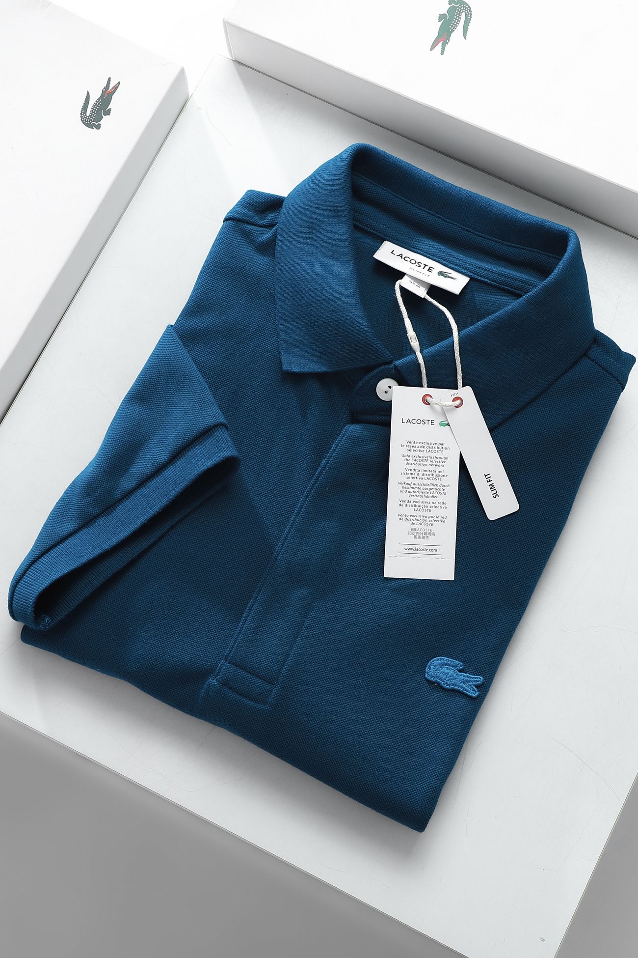 Áo polo nam LCSTE phối trơn CÁ CỔ VỊT NẸP CHE-Xanh cổ vịt-XXL