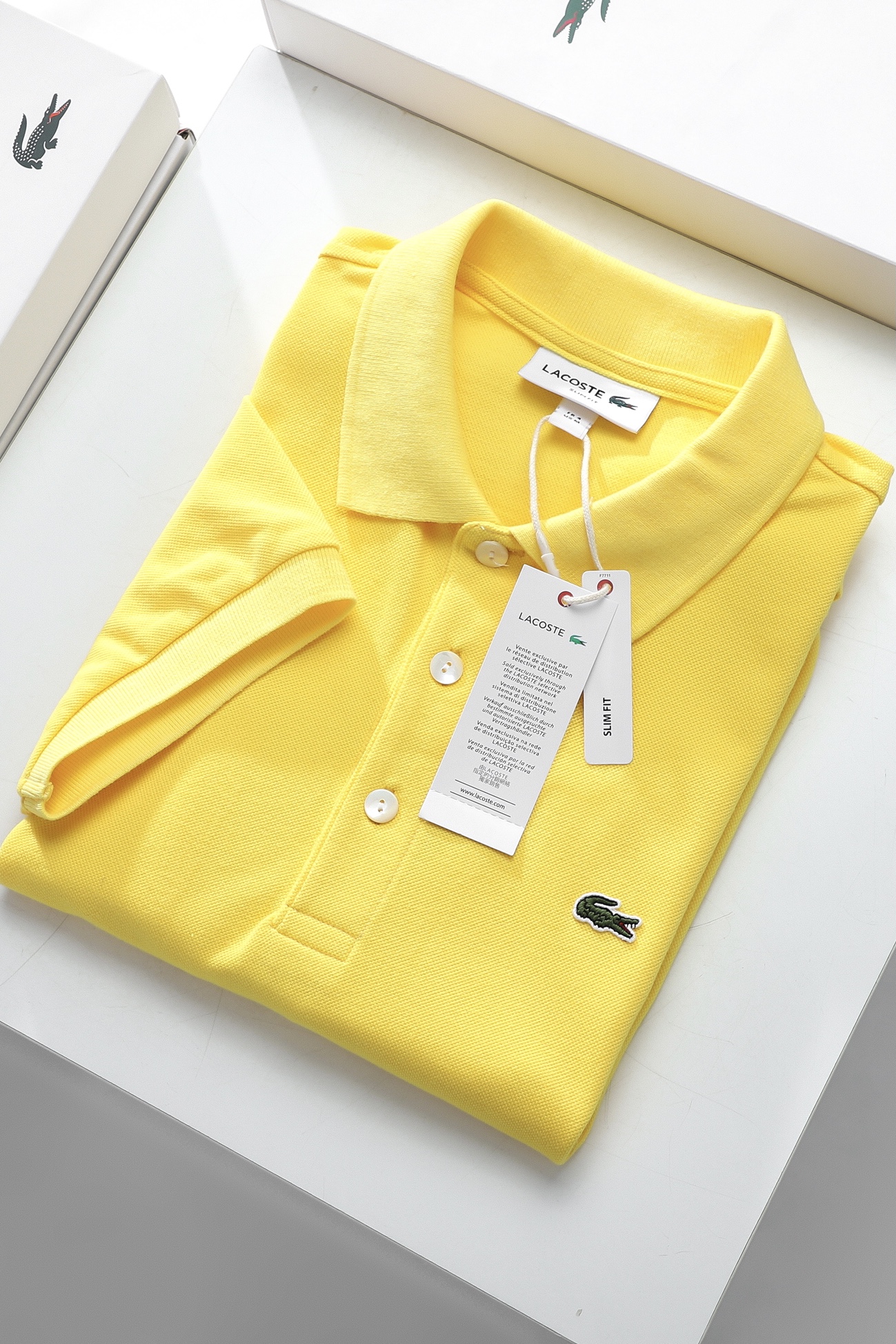 Áo polo nam LCSTE phối trơn CÁ XANH 3 KHUY-Vàng đậm-XXXL