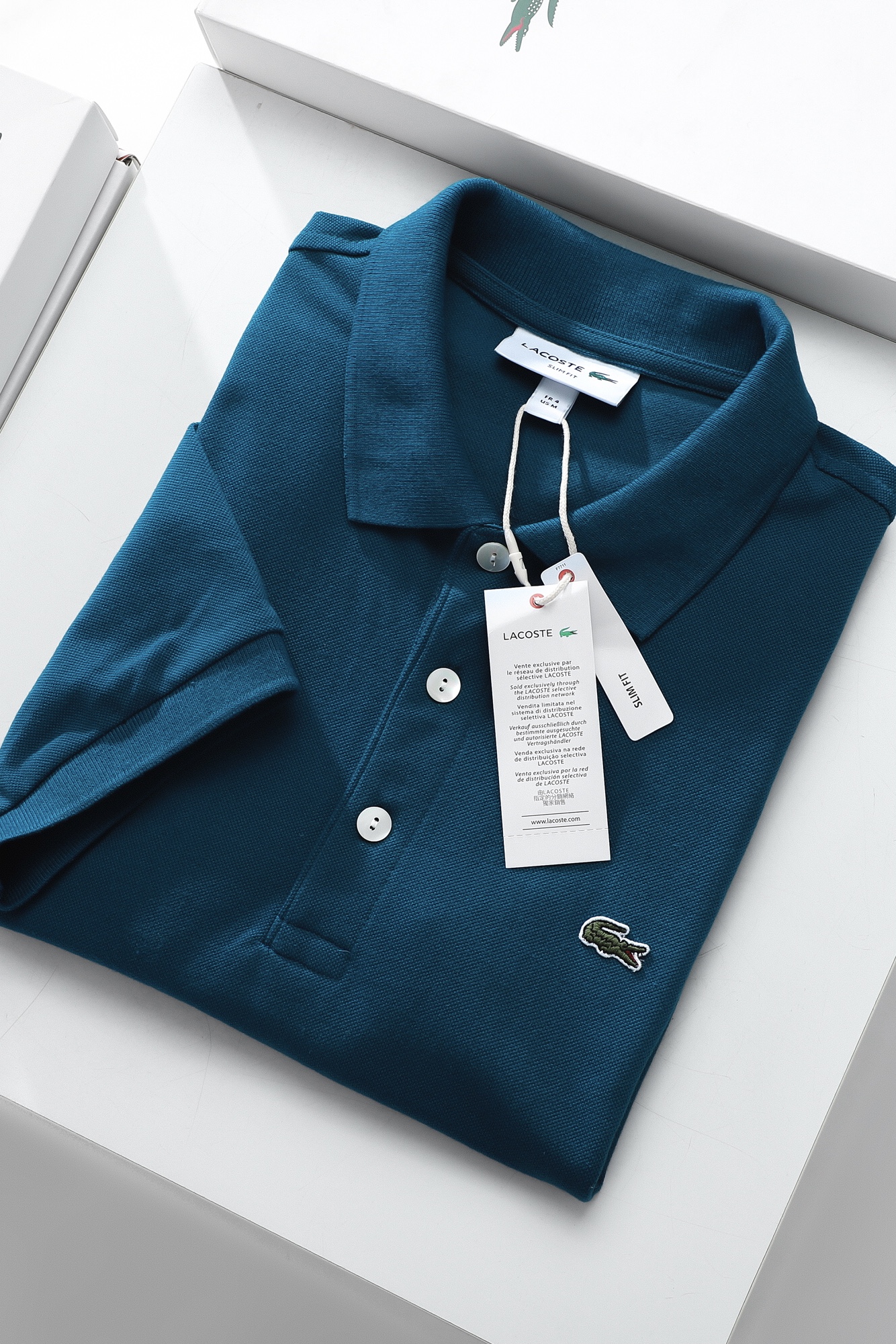 Áo polo nam LCSTE phối trơn CÁ XANH 3 KHUY-Xanh cổ vịt-XXL