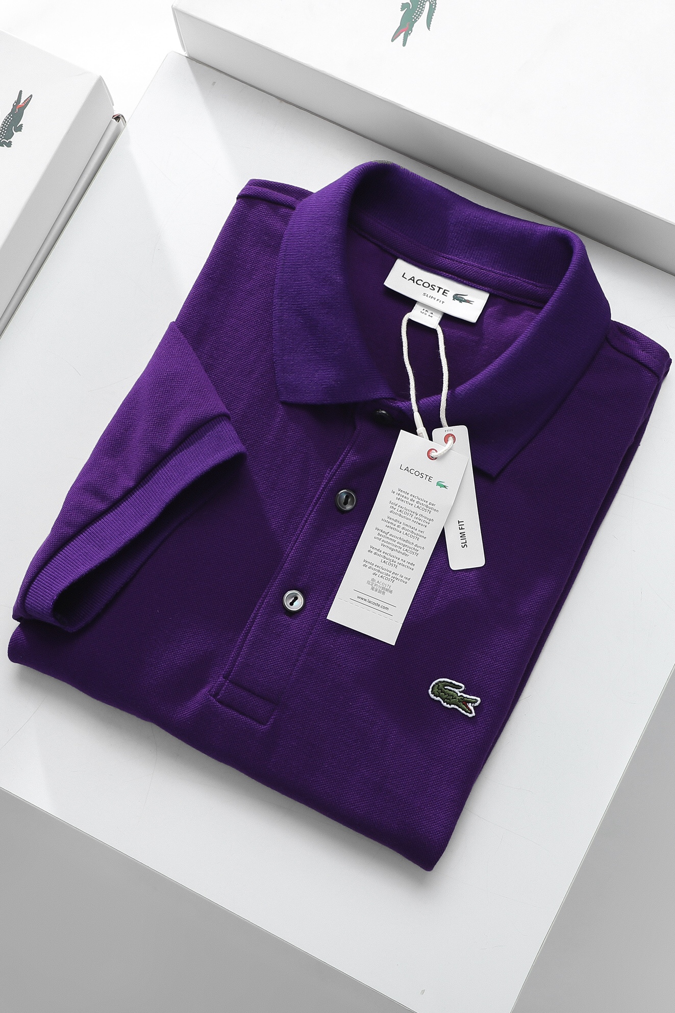 Áo polo nam LCSTE phối trơn CÁ XANH 3 KHUY-Tím-XXL