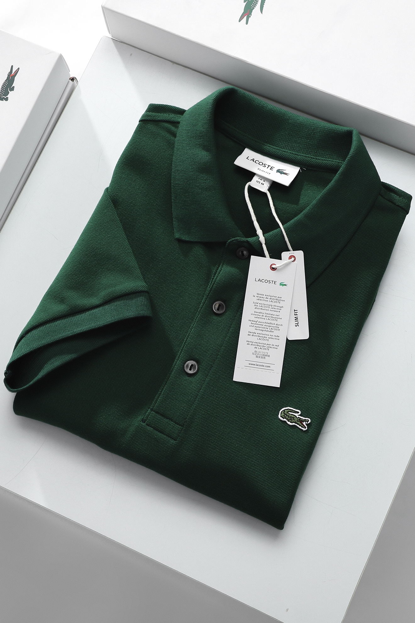 Áo polo nam LCSTE phối trơn CÁ XANH 3 KHUY-Rêu-XXL