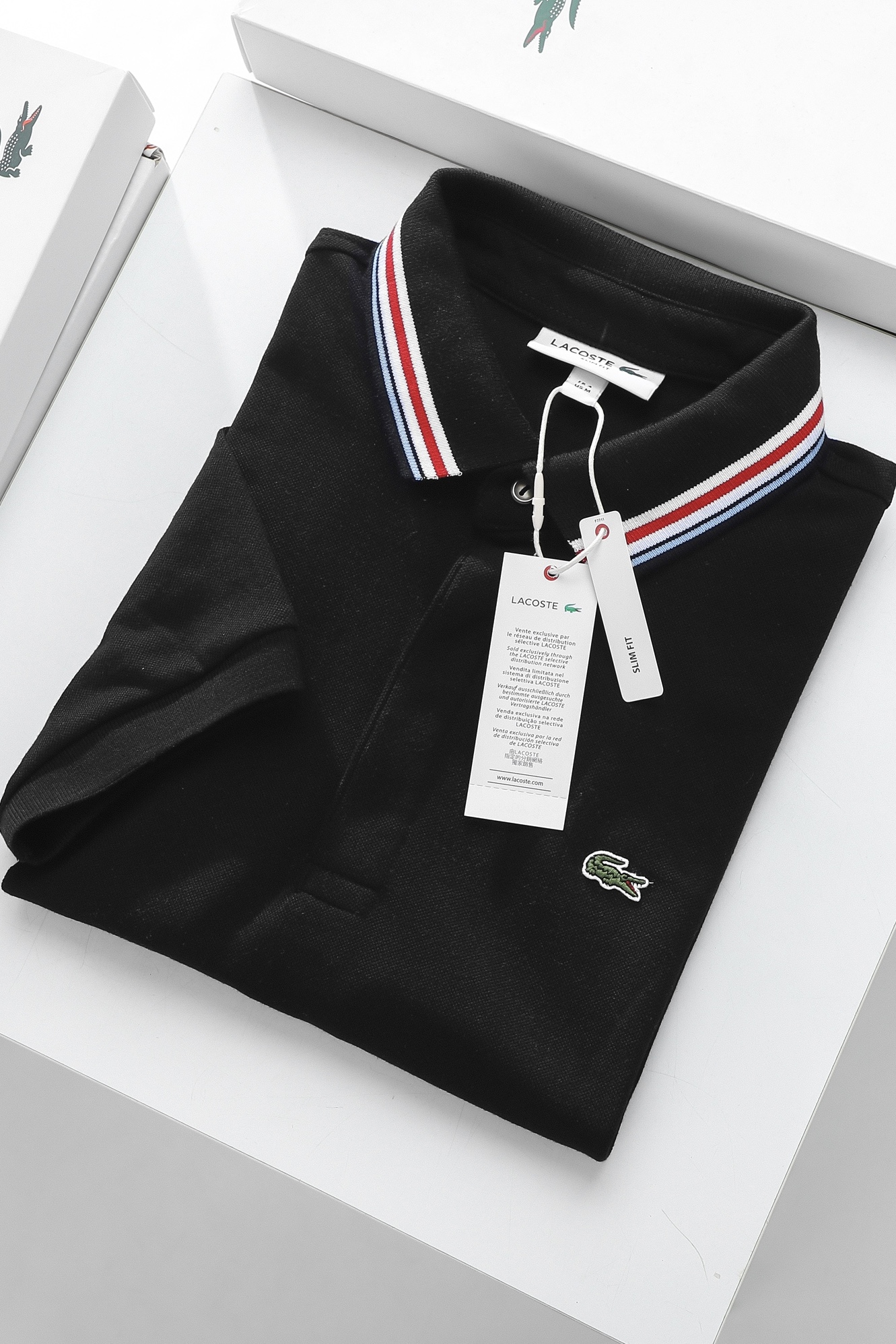 Áo polo nam LCSTE phối viền 49 NẸP CHE-Đen-XXL